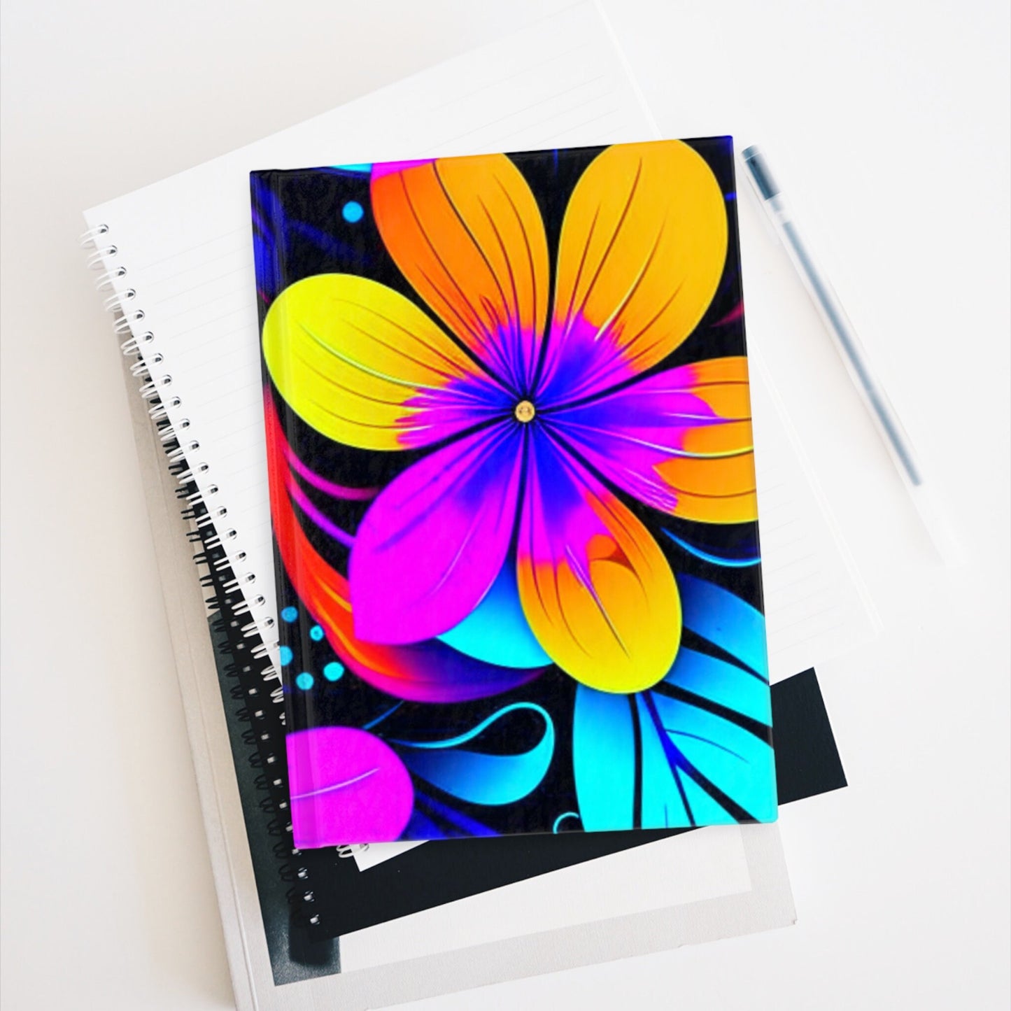 Neon Plumerias Custom Design Journal