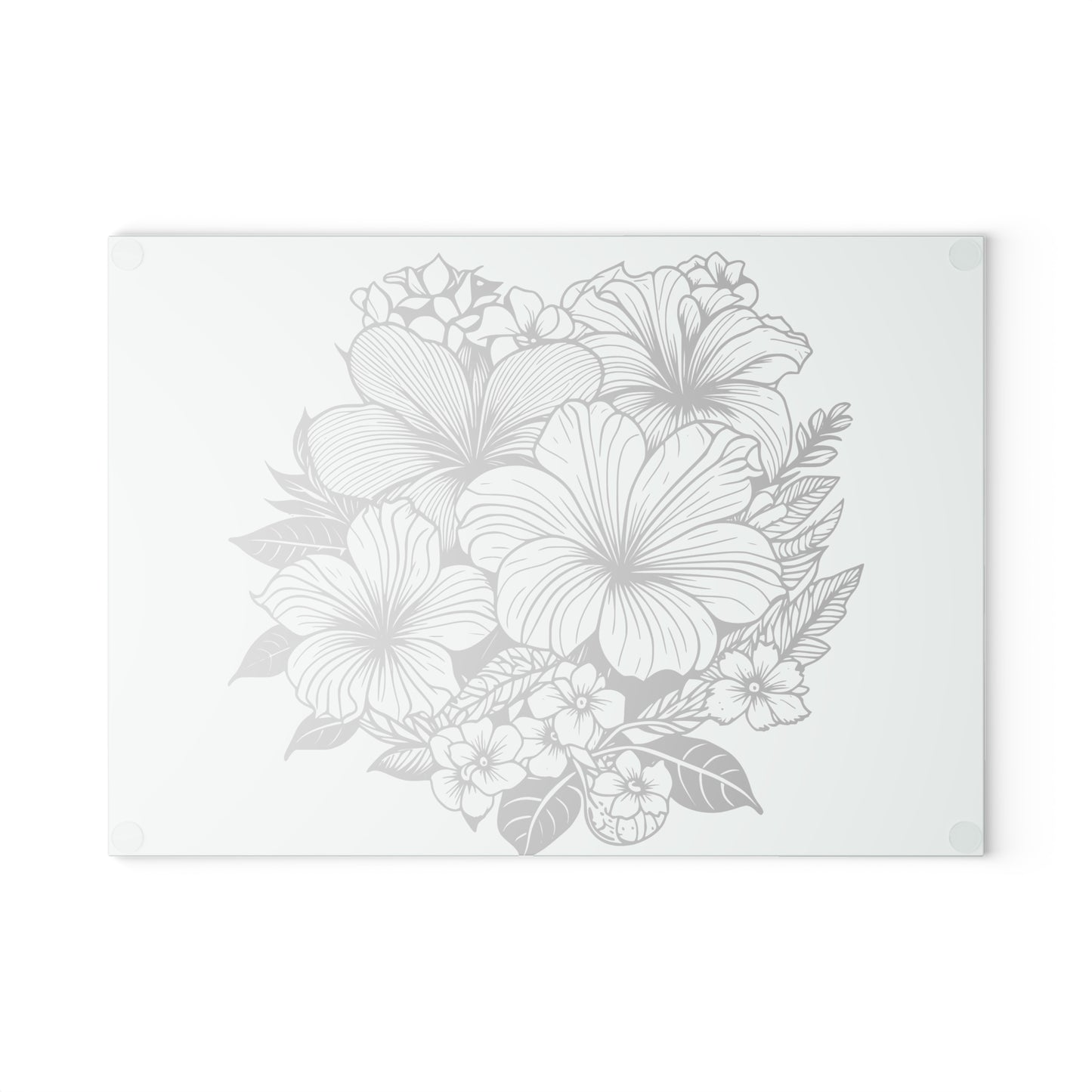 Tropical Bouquet Glass Cutting Board