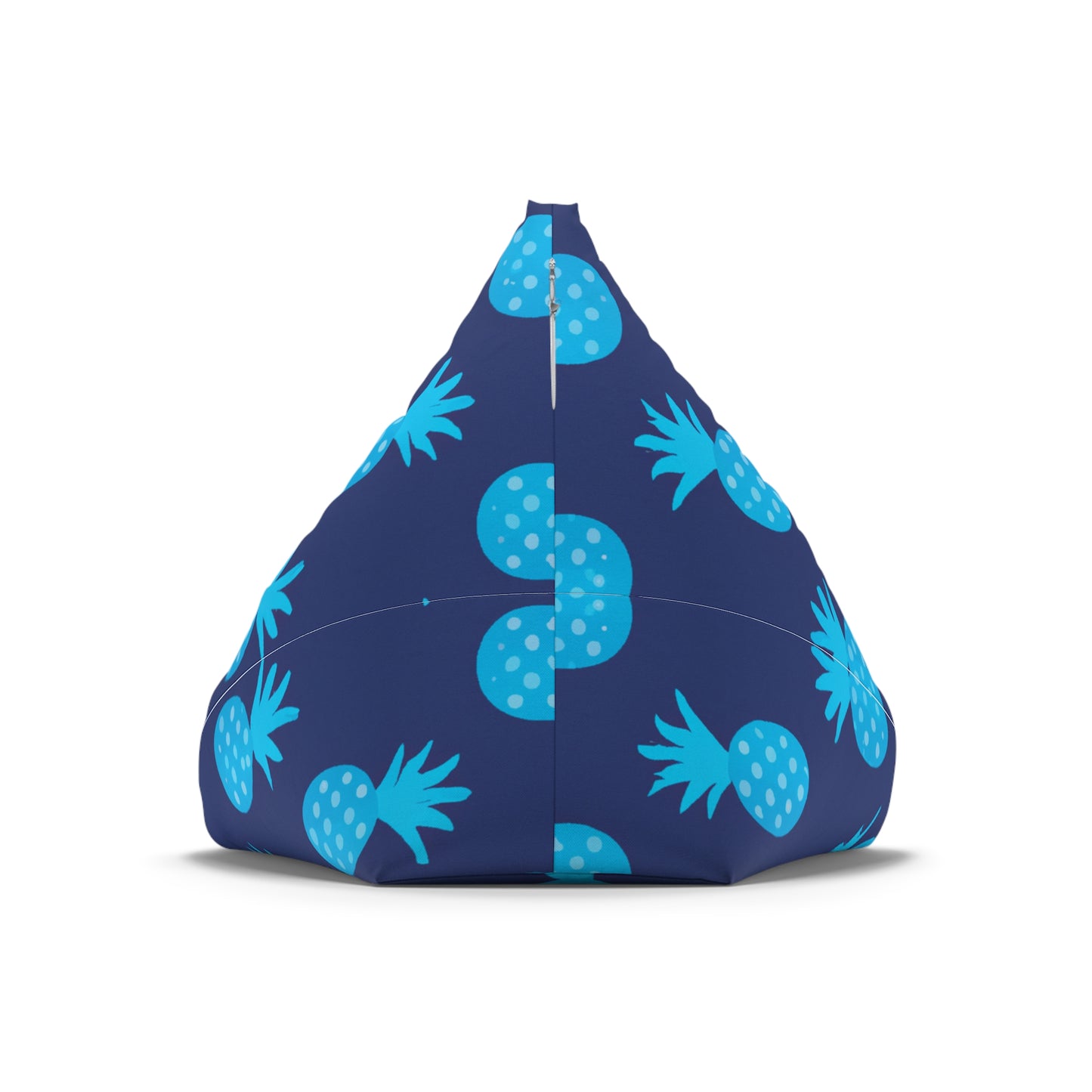 Blue Pineapple Custom Hawaiian Keiki Print Bean Bag Chair Cover, Kids Bean Bag Cover Only, Tropical Indoor Bean Bag Cover,