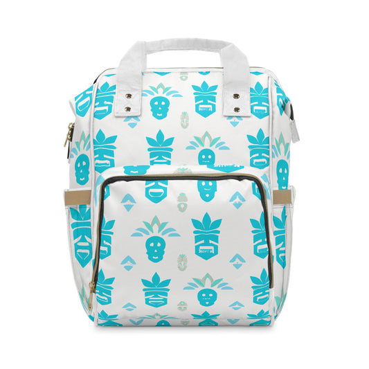 Blue Tiki Custom Hawaiian Keiki Print Multifunctional Diaper Backpack, Diaper Bags, Backpacks, Beach Bags, Beach Essentials