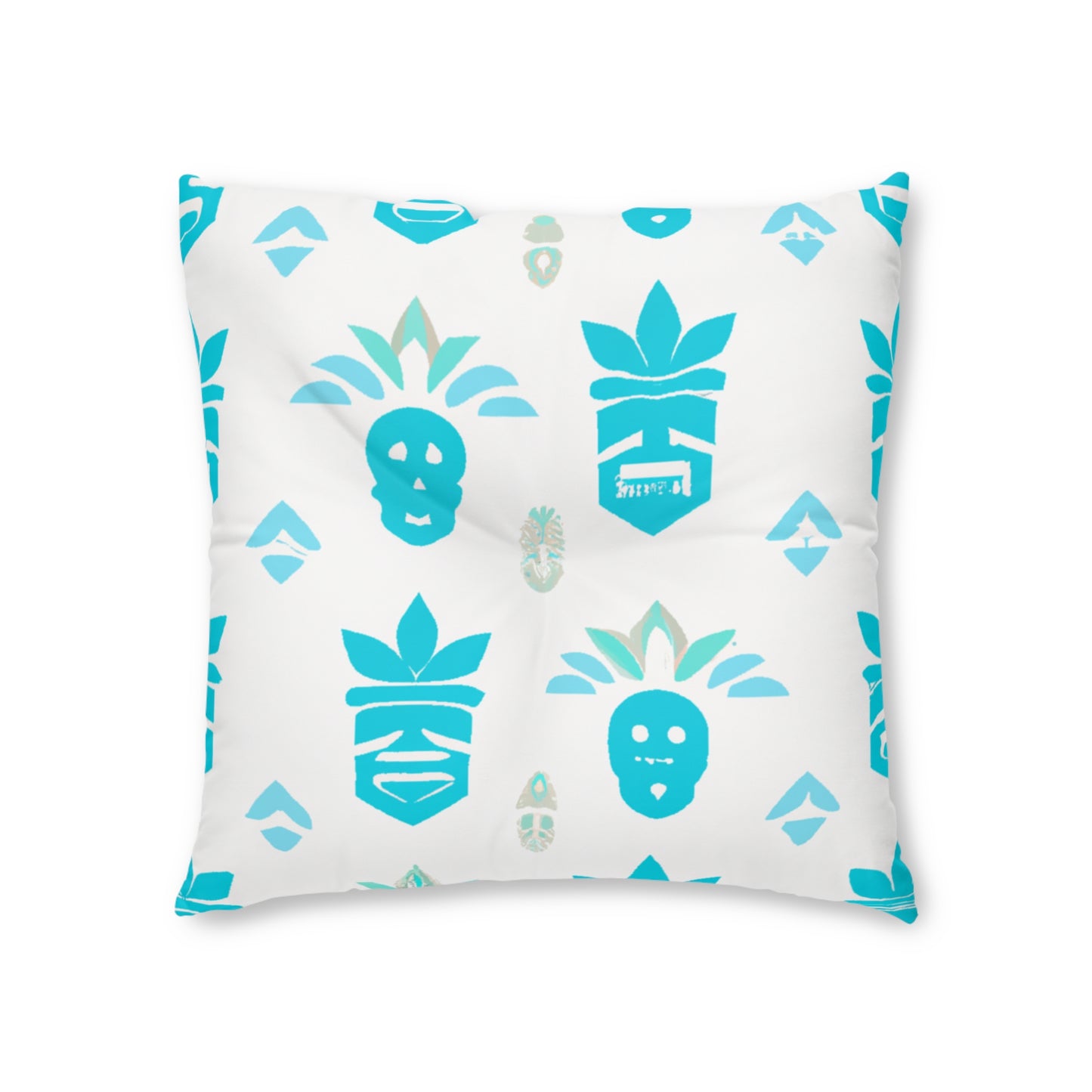 Blue Tiki Custom Hawaiian Keiki Print Square Tufted Floor Pillow, Island Decor, Hawaiian Decor, Nursery Decor, Kids Room Decor, Bedroom Decor