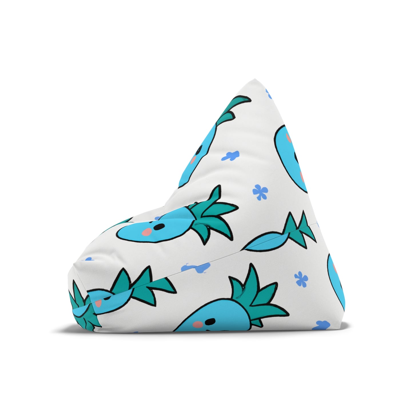 Pina Azul Custom Hawaiian Keiki Print Bean Bag Chair Cover, Kids Bean Bag Cover Only, Tropical Indoor Bean Bag Cover,