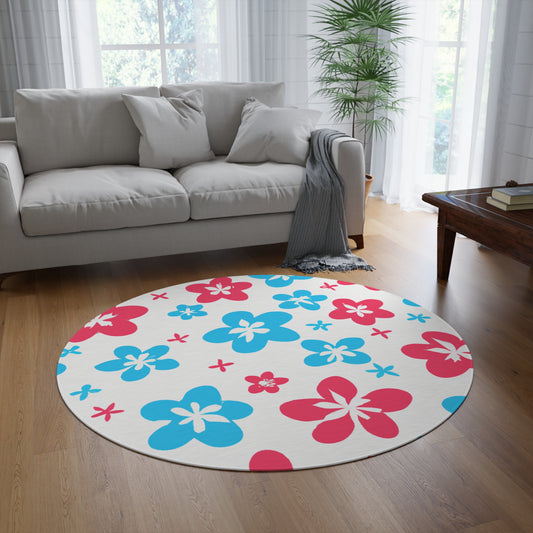 Kapa'a Custom Hawaiian Keiki Print Round Rug, Hawaiian Area Rug, Island Carpet, Tropical Floor Rug, Tropical Home Decor