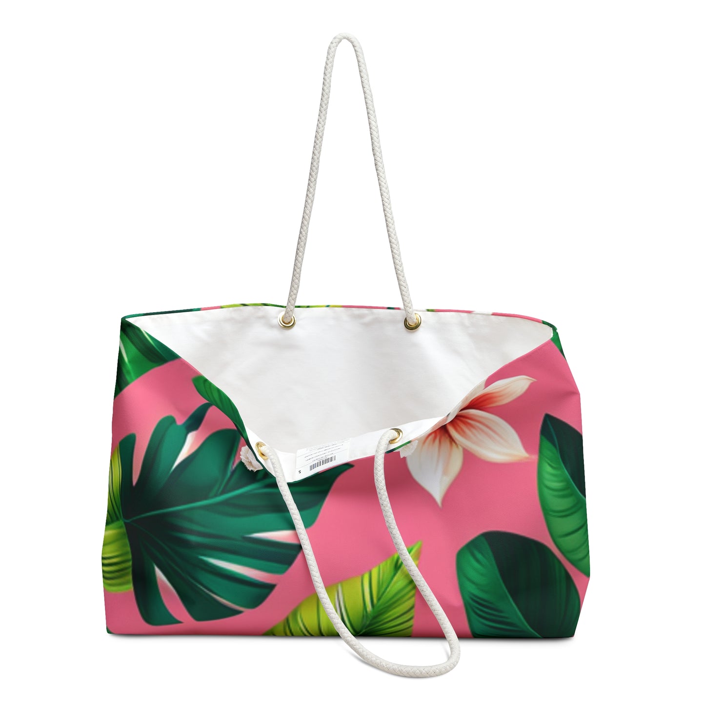 Pink Monstera Weekender Bag