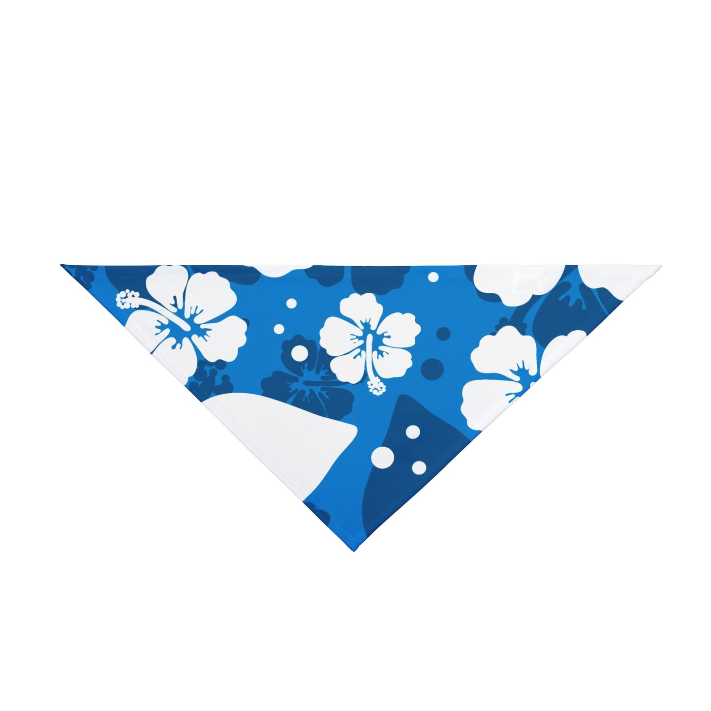 White Hibiscus, Custom Hawaiian Design, Pet Bandana