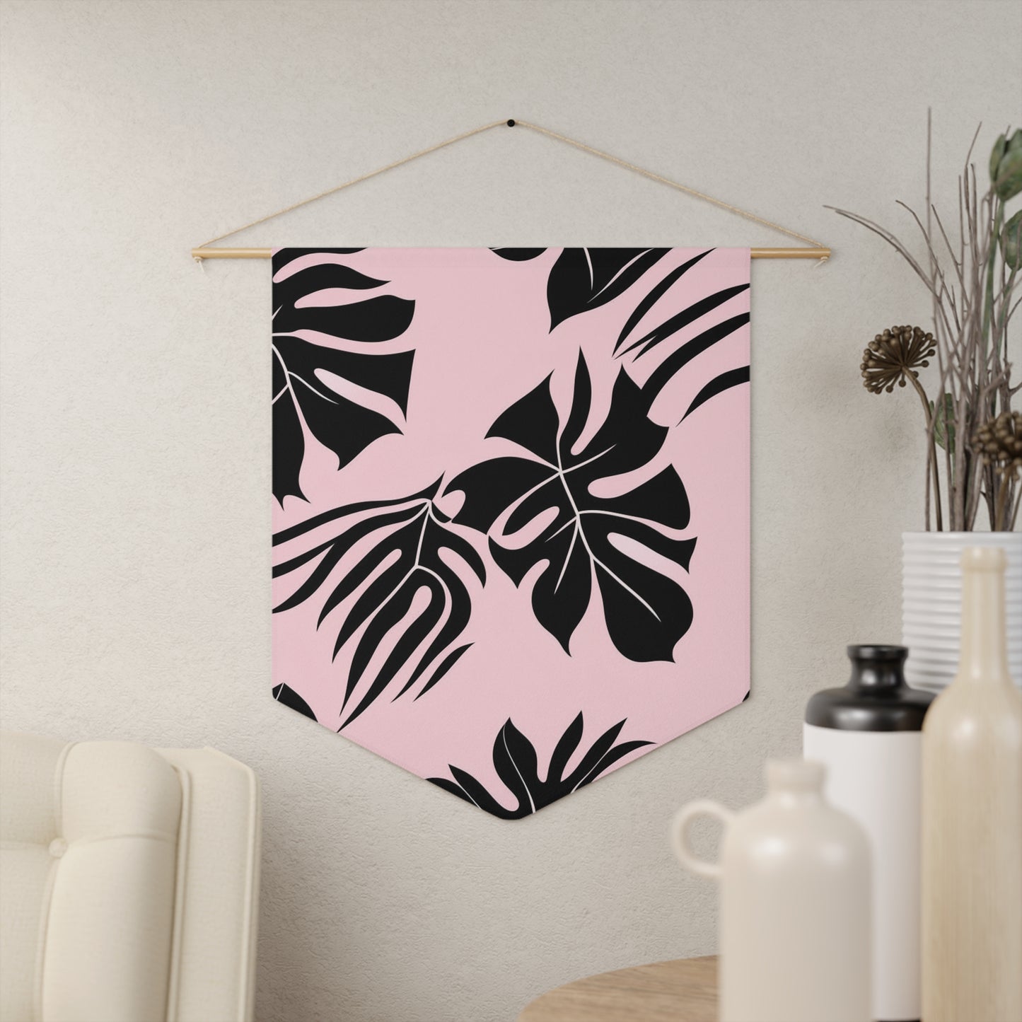 Pink Monstera Pennant