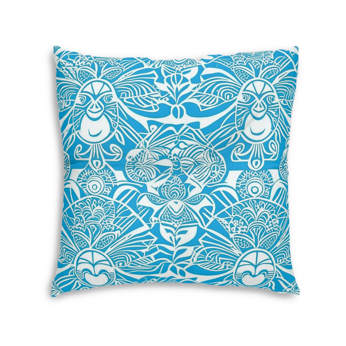 Enara Custom Polynesian Style Prints Tufted Floor Pillow Square, Custom Hawaiian Keiki Print Square Tufted Floor Pillow, Island Decor, Hawaiian Decor, Nursery Decor, Kids Room Decor, Bedroom Decor