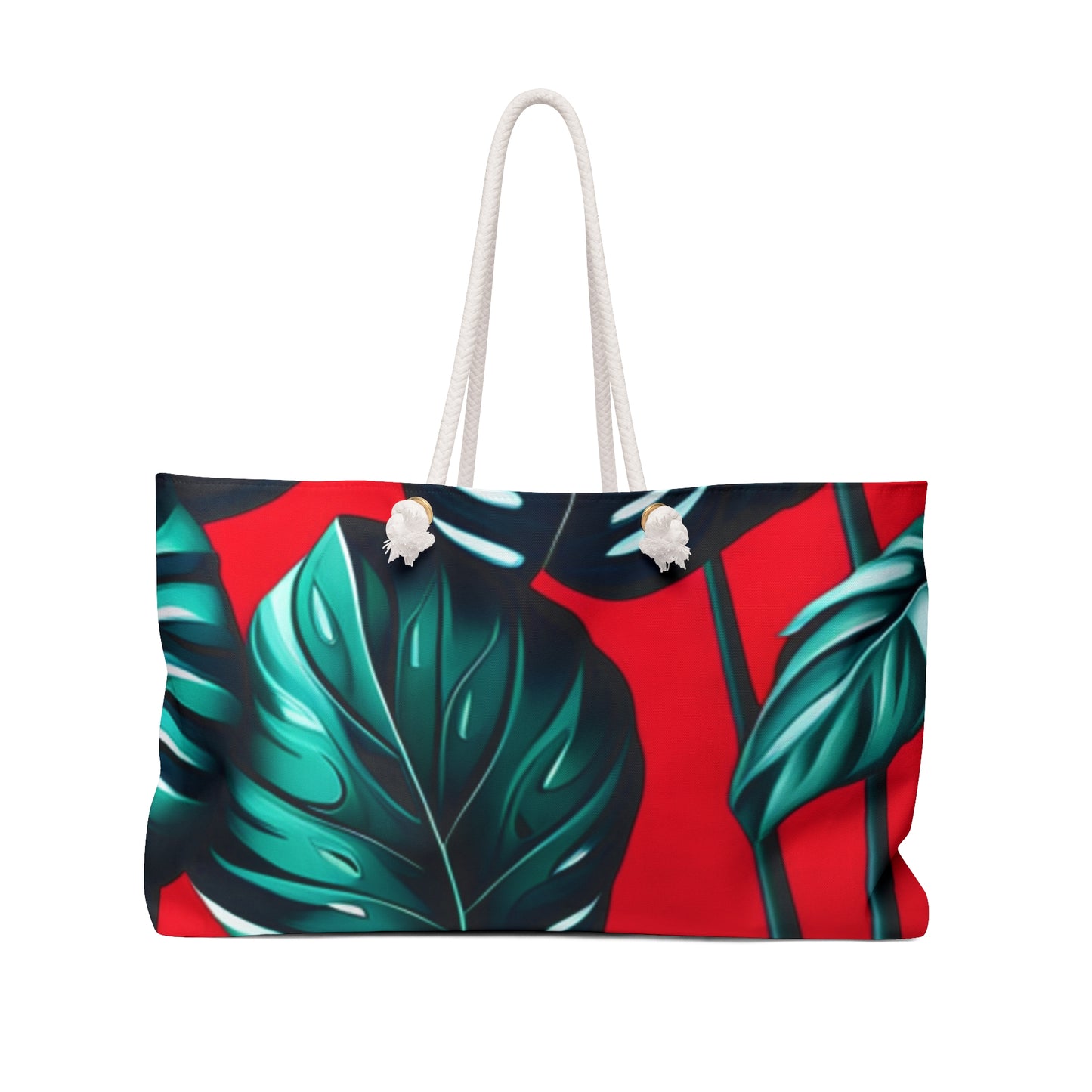 Red Monstera Weekender Bag