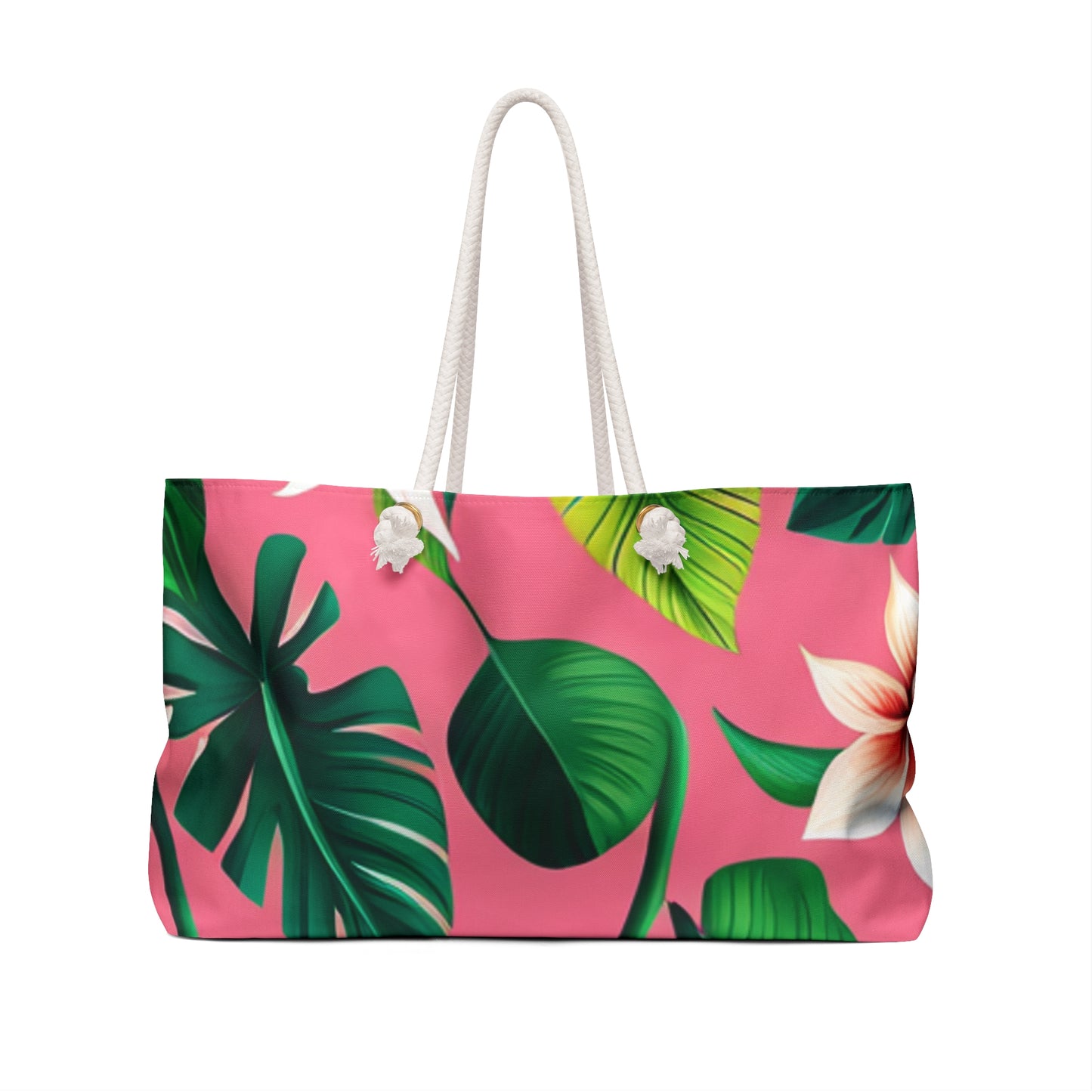 Pink Monstera Weekender Bag