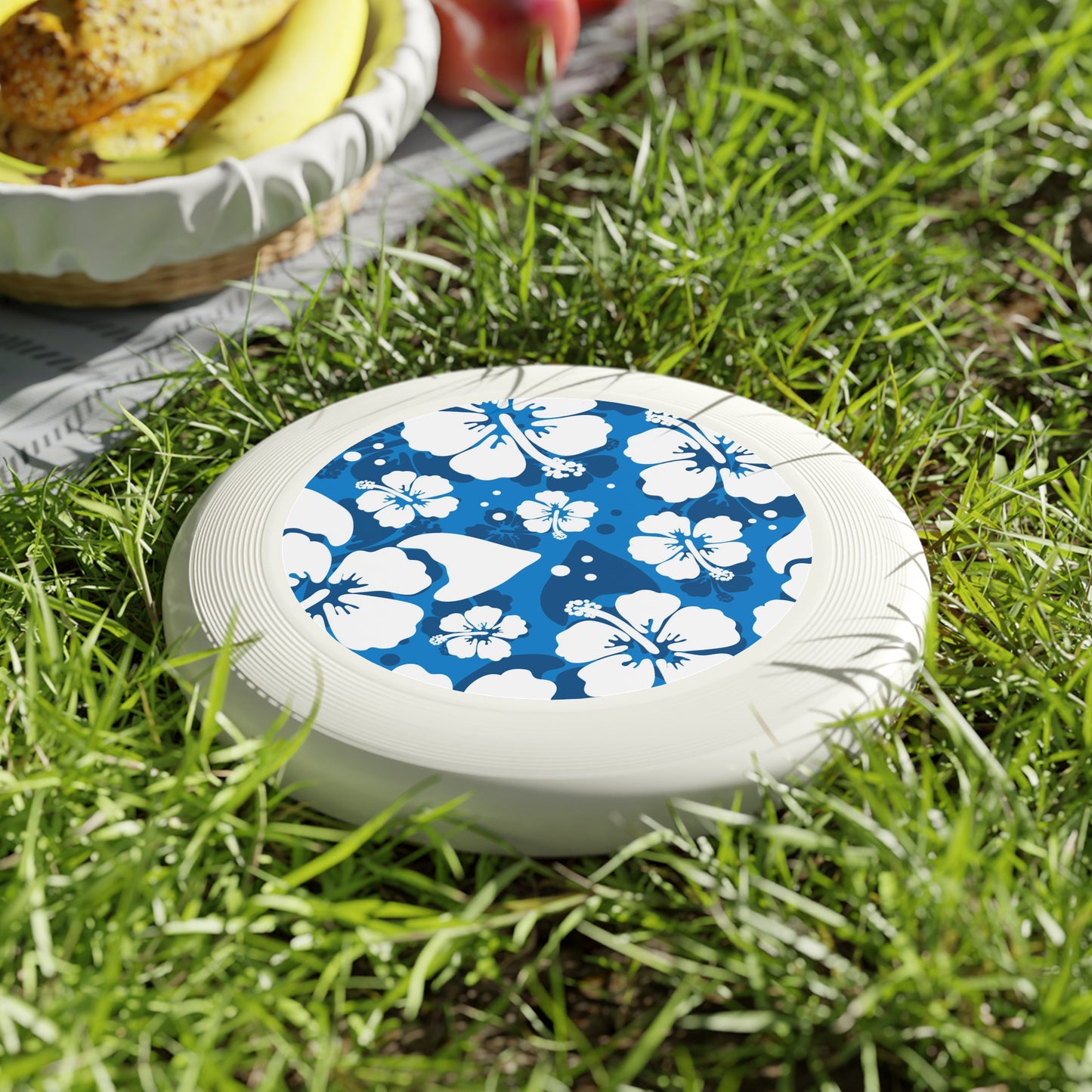 White Hibiscus, Custom Hawaiian Design, Wham-O Frisbee