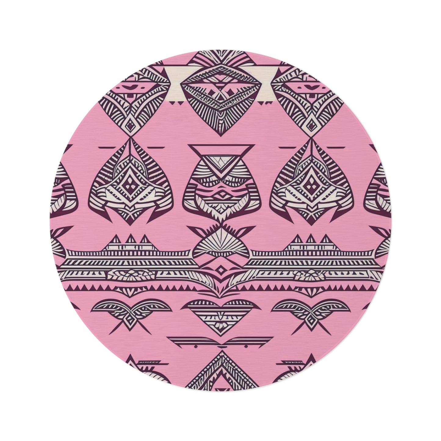 Emma Custom Polynesian Style Print  Round Rug, Custom Hawaiian Keiki Print Round Rug, Hawaiian Area Rug, Island Carpet, Tropical Floor Rug, Tropical Home Decor