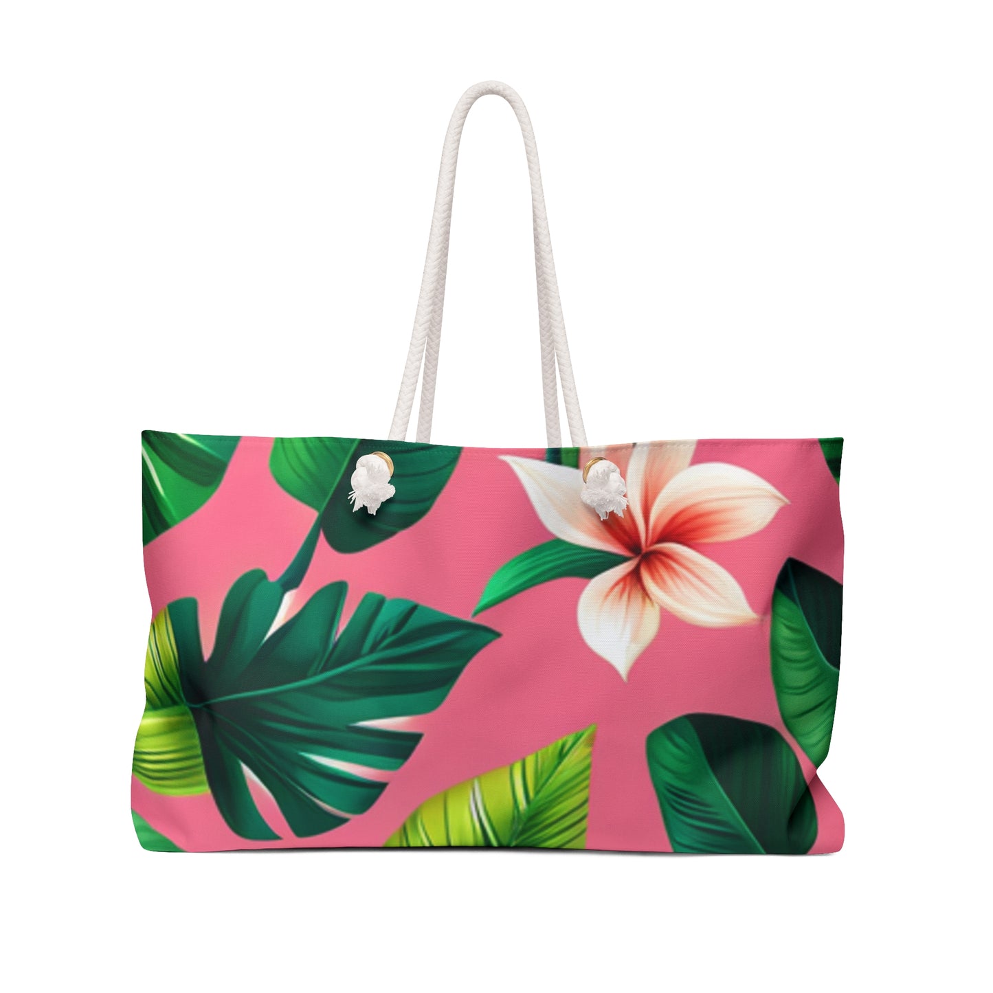 Pink Monstera Weekender Bag