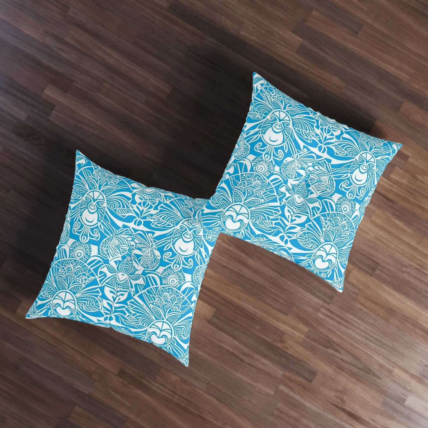 Enara Custom Polynesian Style Prints Tufted Floor Pillow Square, Custom Hawaiian Keiki Print Square Tufted Floor Pillow, Island Decor, Hawaiian Decor, Nursery Decor, Kids Room Decor, Bedroom Decor