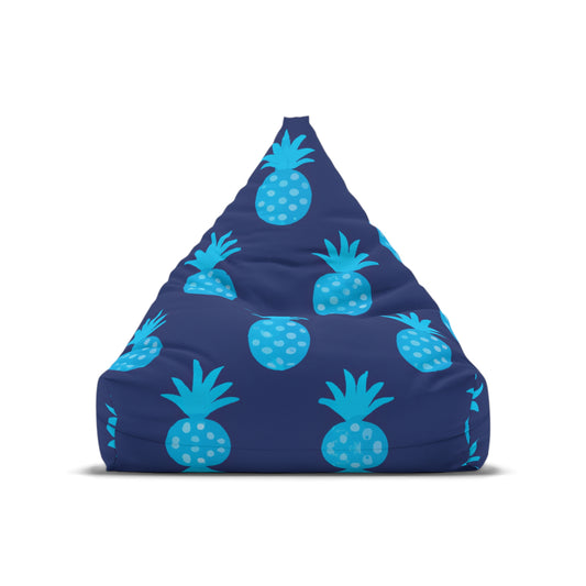 Blue Pineapple Custom Hawaiian Keiki Print Bean Bag Chair Cover, Kids Bean Bag Cover Only, Tropical Indoor Bean Bag Cover,