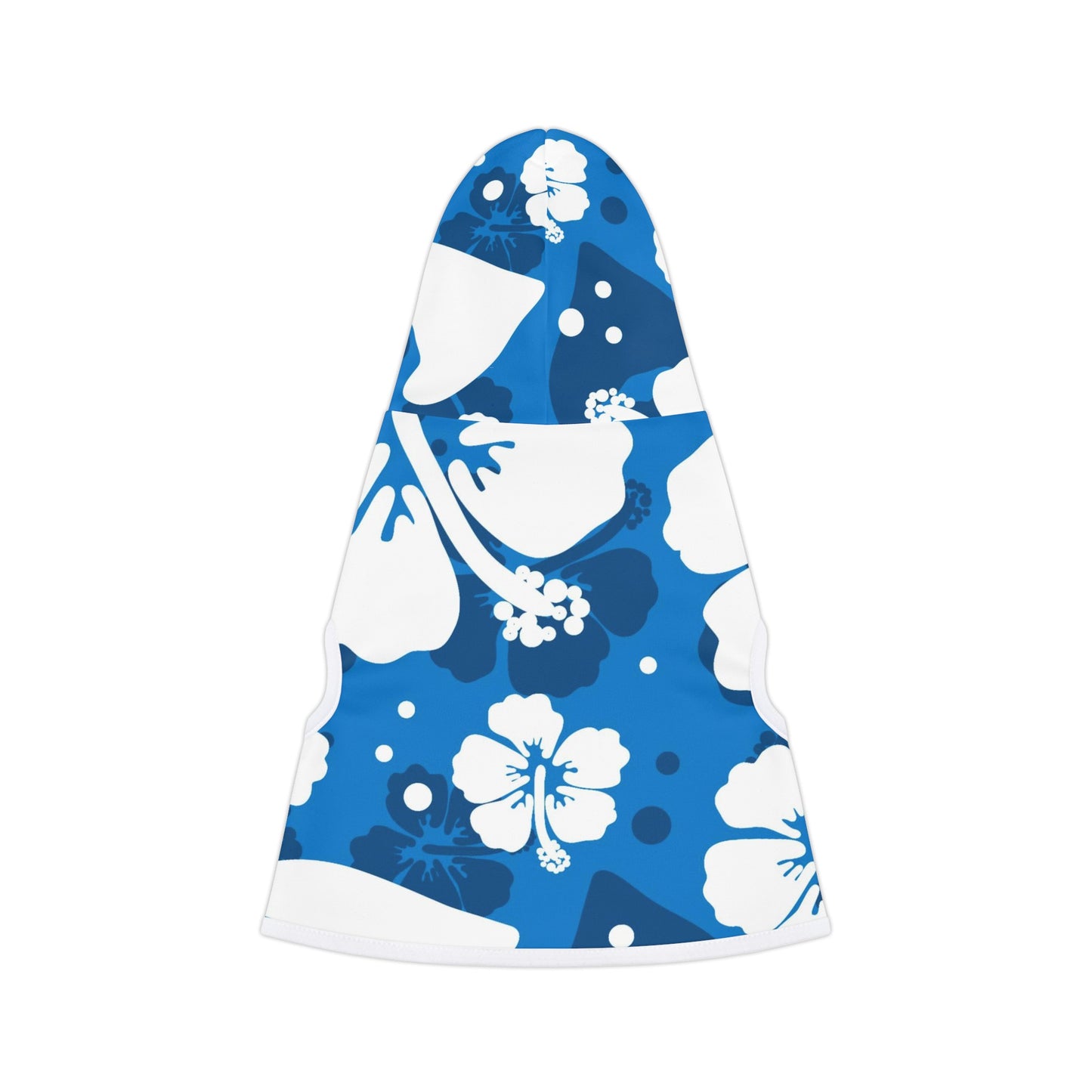 White Hibiscus, Custom Hawaiian Design, Pet Hoodie