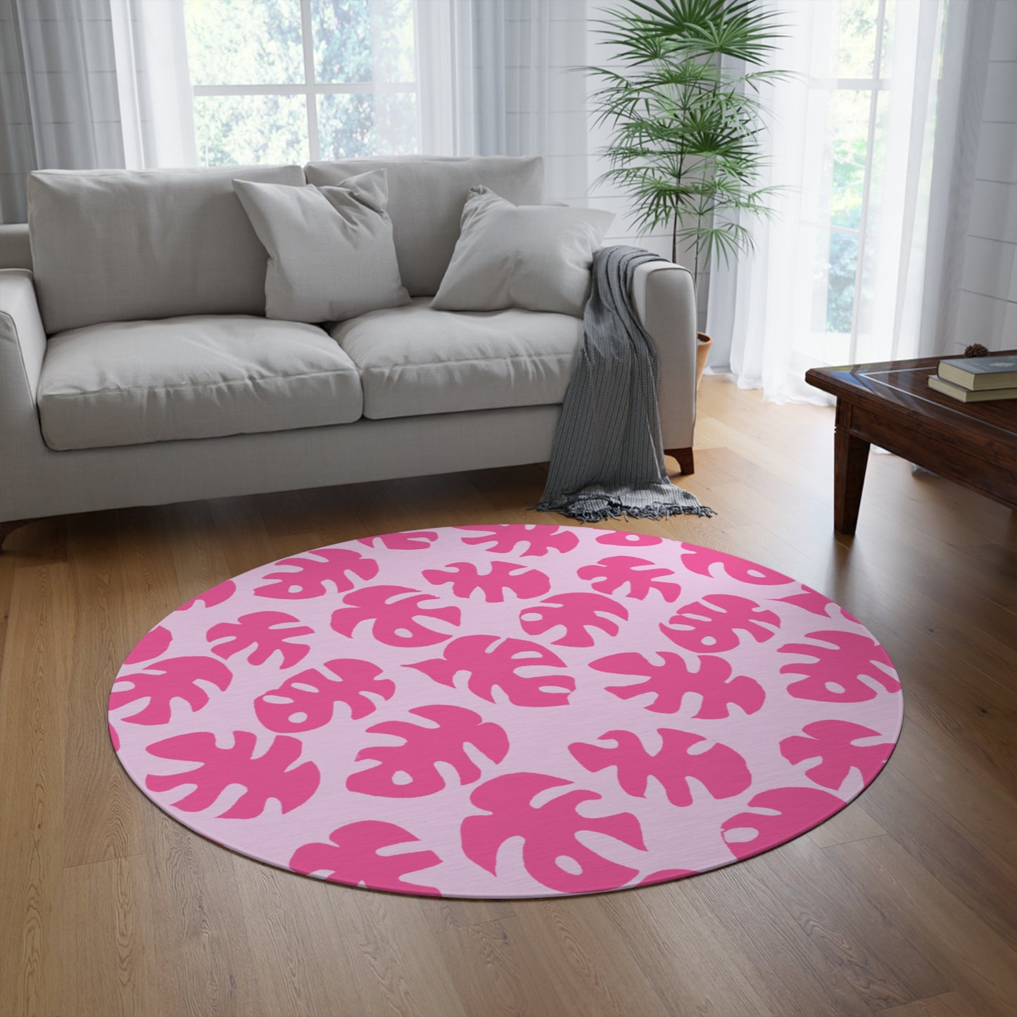 Kaikamahine Custom Hawaiian Keiki Print Round Rug, Hawaiian Area Rug, Island Carpet, Tropical Floor Rug, Tropical Home Decor