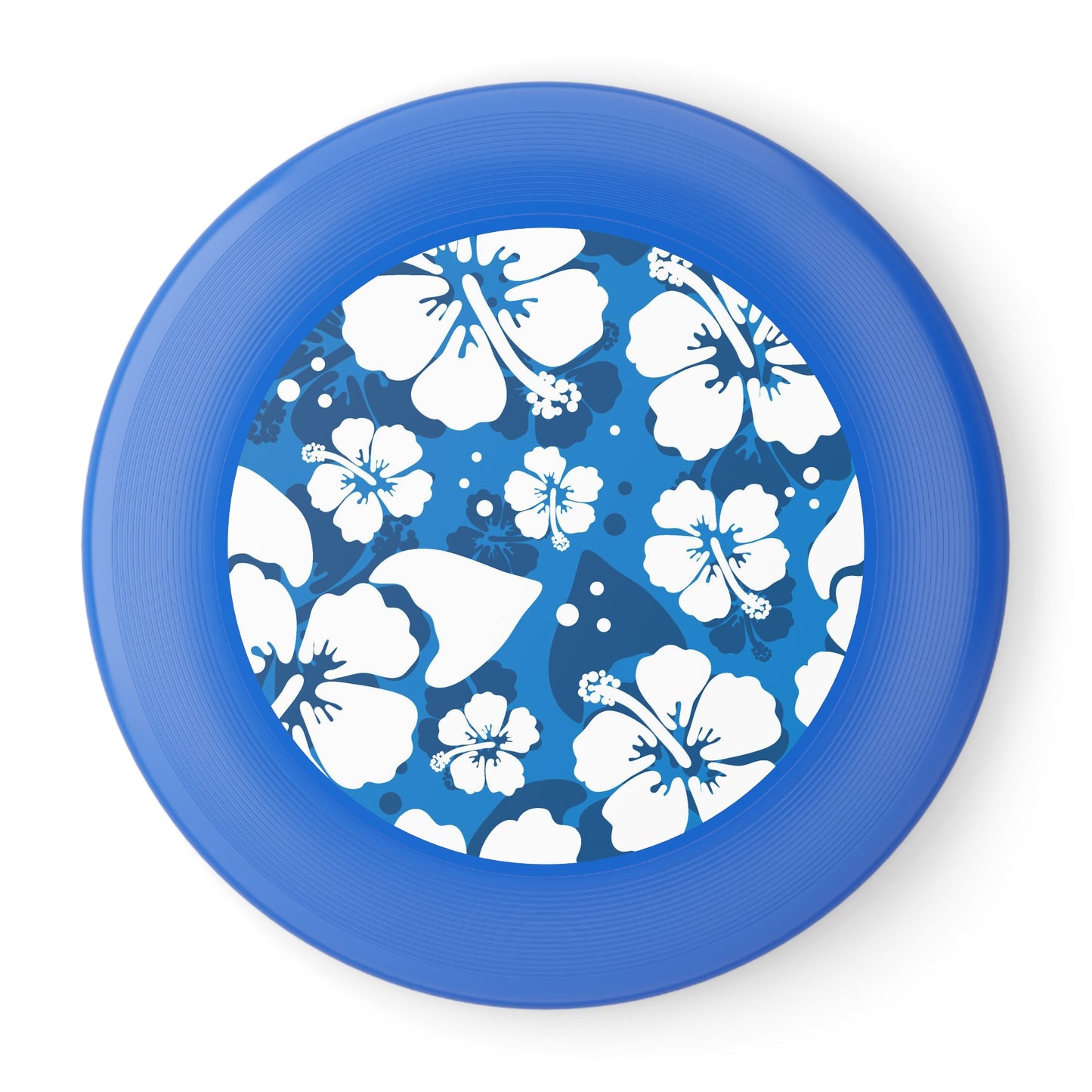 White Hibiscus, Custom Hawaiian Design, Wham-O Frisbee