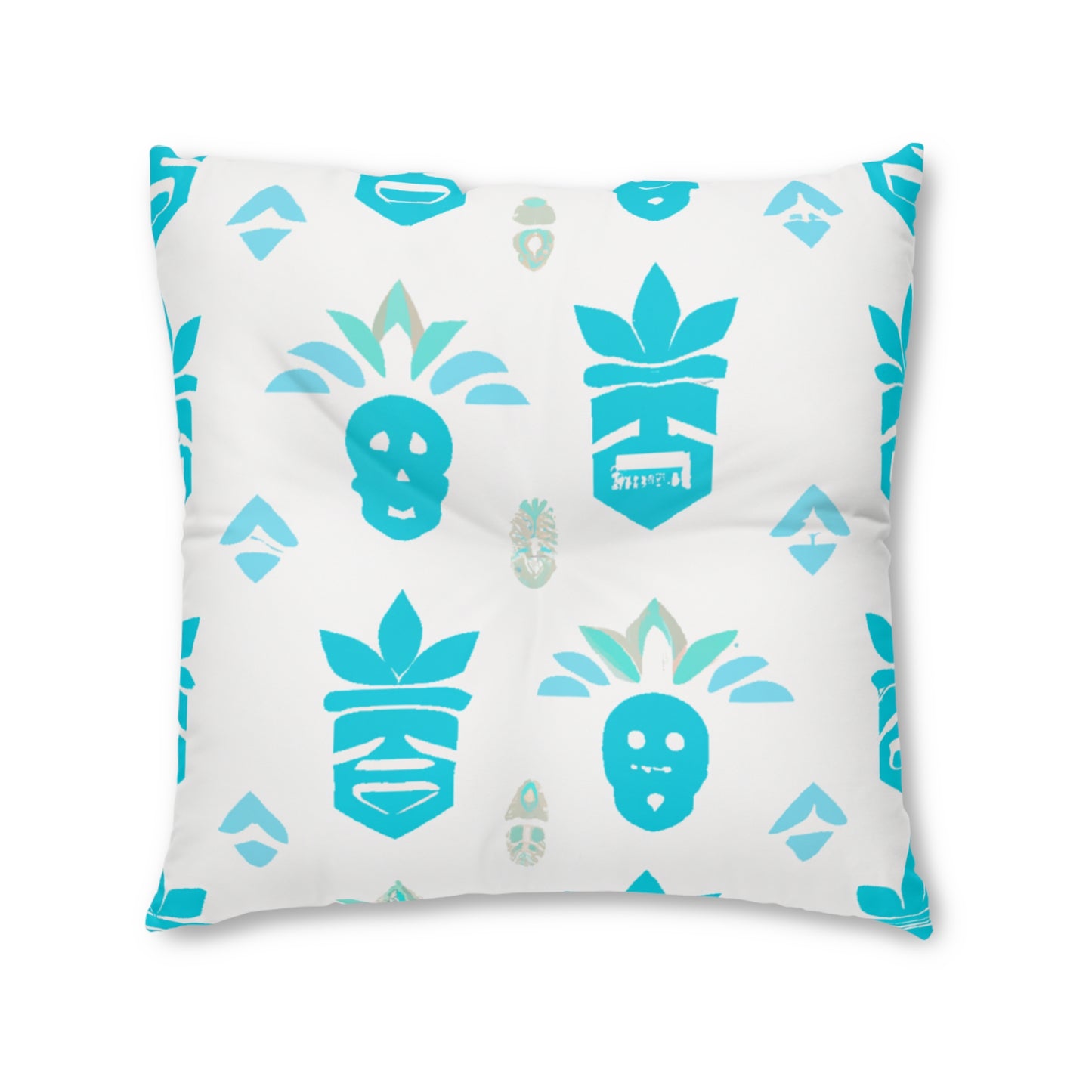 Blue Tiki Custom Hawaiian Keiki Print Square Tufted Floor Pillow, Island Decor, Hawaiian Decor, Nursery Decor, Kids Room Decor, Bedroom Decor