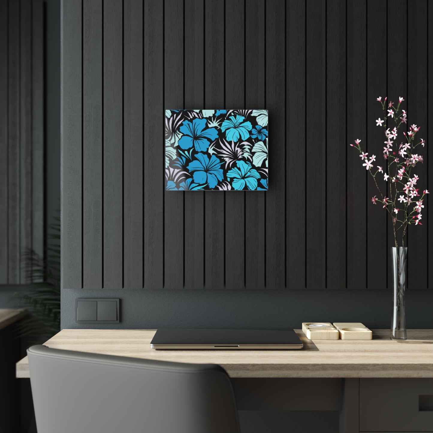 Blue Hibiscus, Custom Hawaiian Design, Acrylic Prints