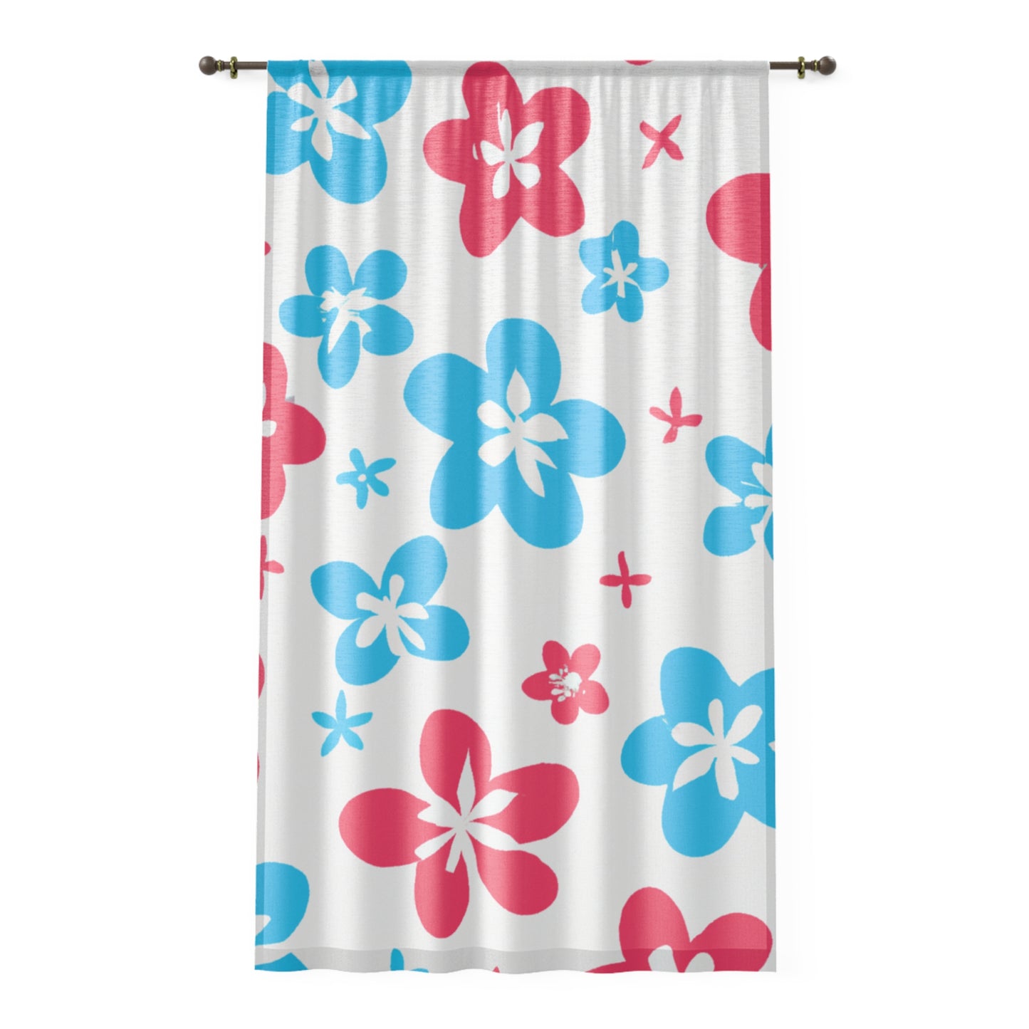 Kapa'a Left Side Custom Hawaiian Keiki Print Window Curtain, Window Coverings, Kids Room Decor, Nursery, Play Room, Window Treatments, Home Decor