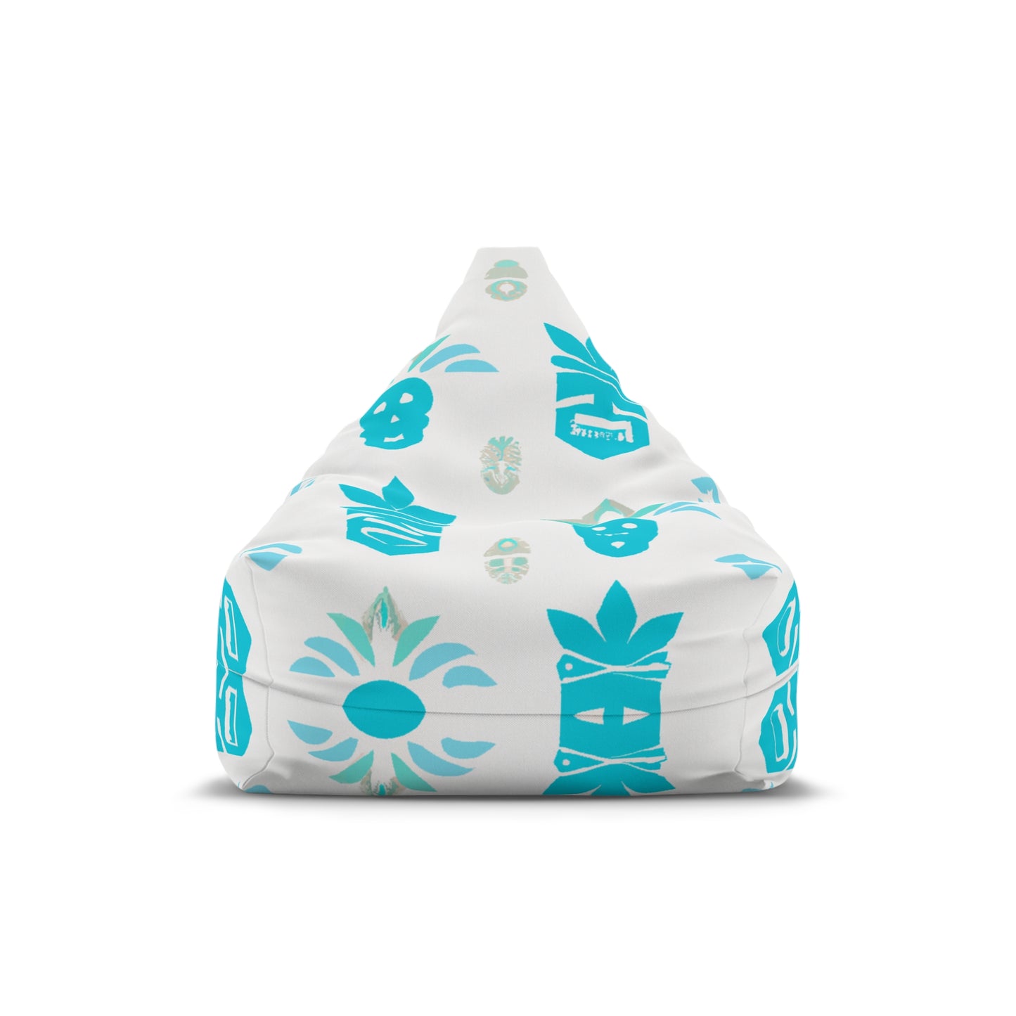 Blue Tiki Custom Hawaiian Keiki Print Bean Bag Chair Cover, Kids Bean Bag Cover Only, Tropical Indoor Bean Bag Cover,