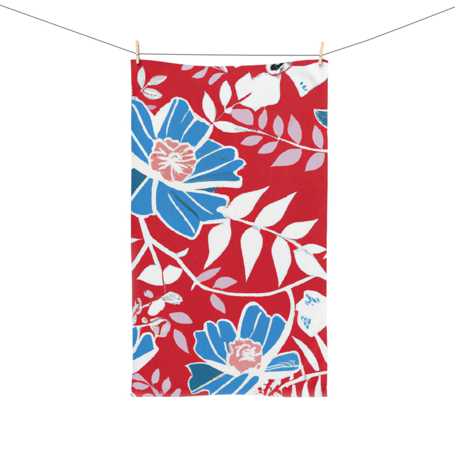 Ula Lani Custom Vintage Tropical Design Hand Towel, Custom Hawaiian Print Hand Towel,Bath Towel, Bathroom Sets, Matching Bathroom Sets