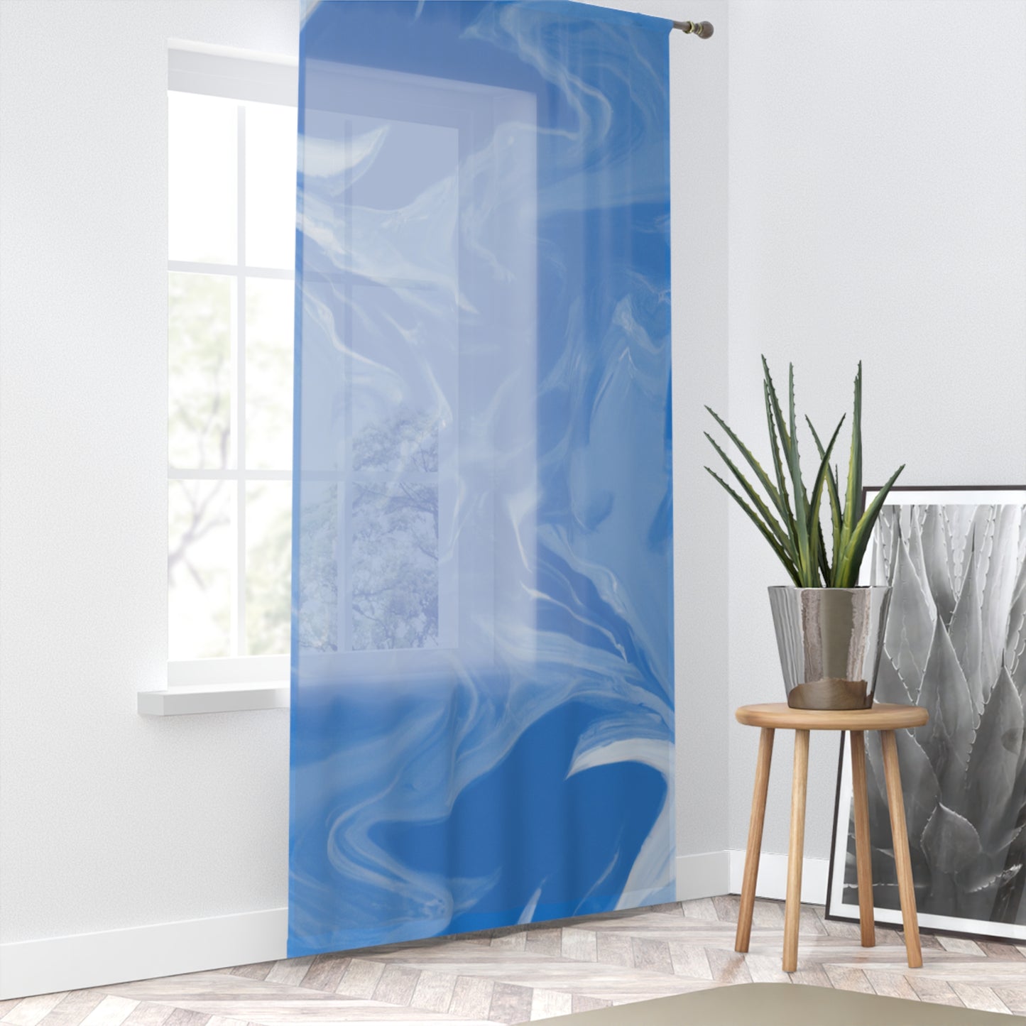 Ocean Current Left Side Custom Hawaiian Keiki Print Window Curtain, Window Coverings, Kids Room Decor, Nursery, Play Room, Window Treatments, Home Decor