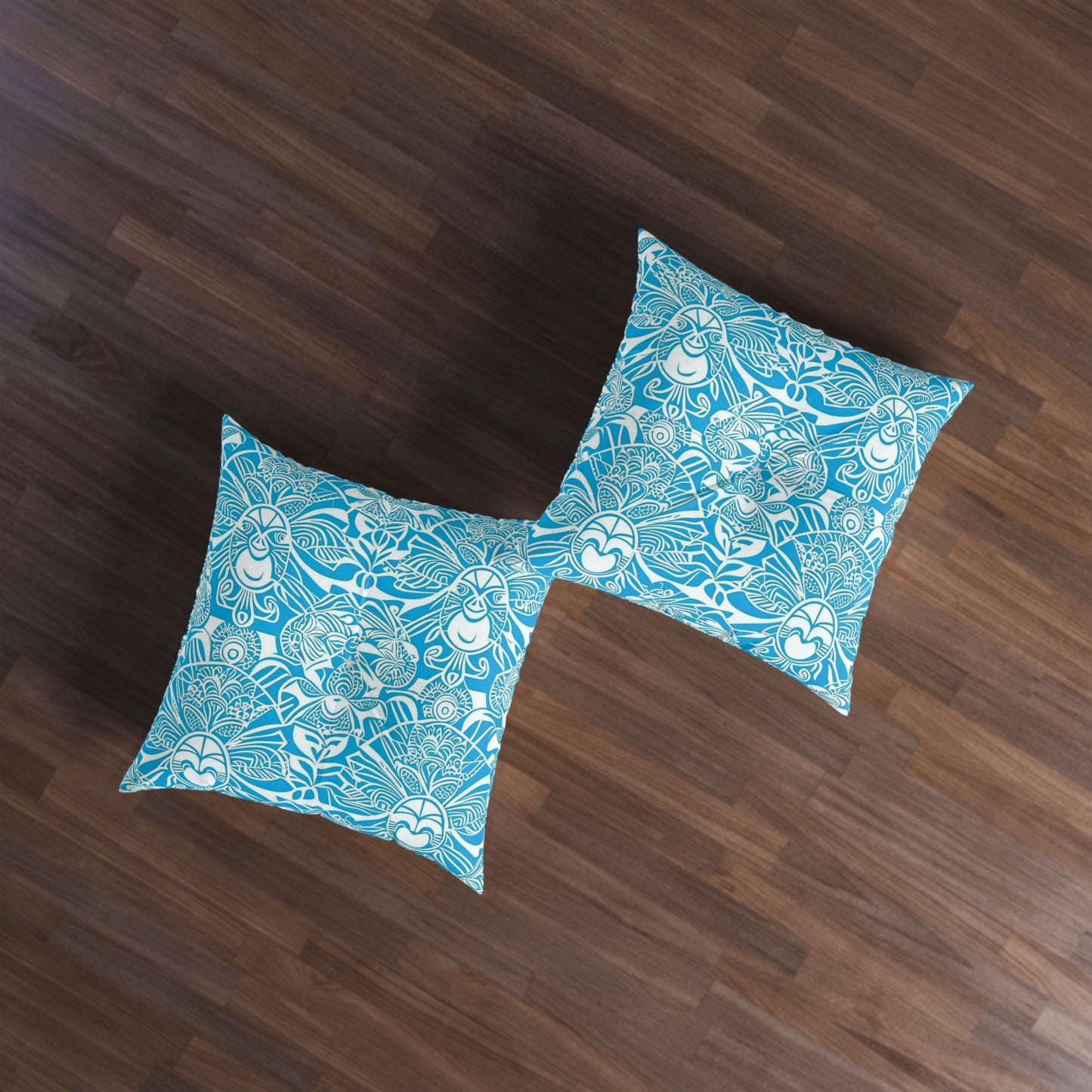 Enara Custom Polynesian Style Prints Tufted Floor Pillow Square, Custom Hawaiian Keiki Print Square Tufted Floor Pillow, Island Decor, Hawaiian Decor, Nursery Decor, Kids Room Decor, Bedroom Decor