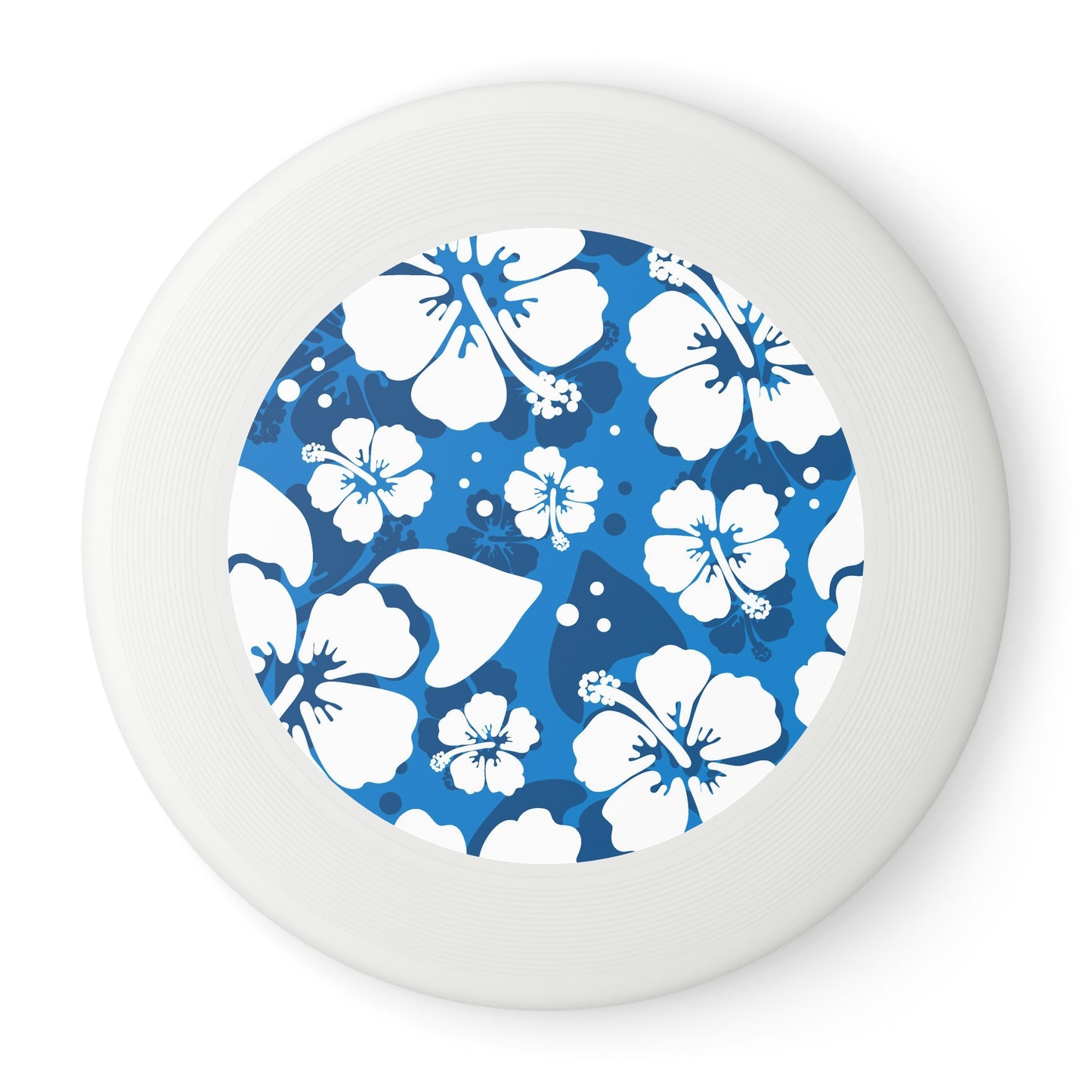 White Hibiscus, Custom Hawaiian Design, Wham-O Frisbee