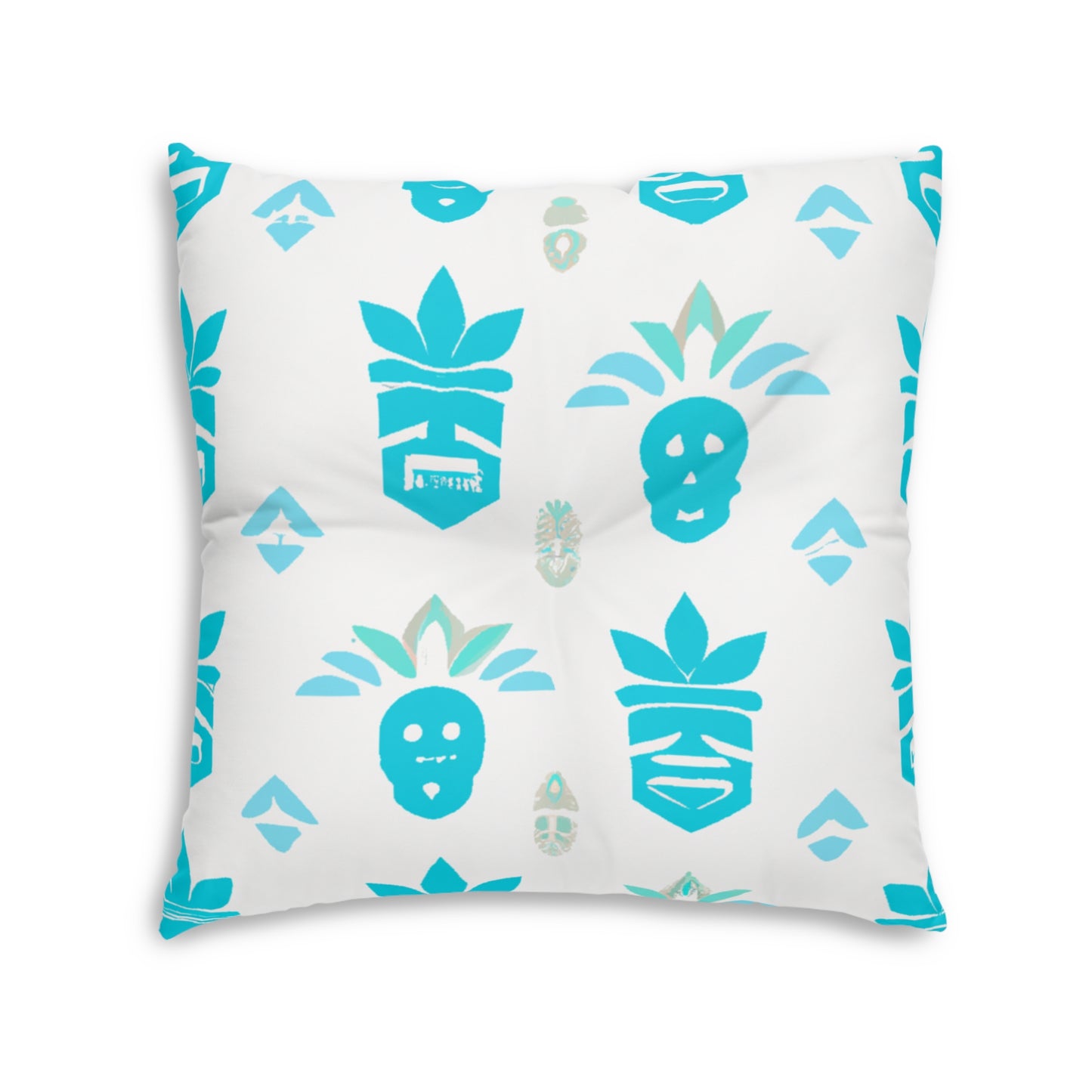 Blue Tiki Custom Hawaiian Keiki Print Square Tufted Floor Pillow, Island Decor, Hawaiian Decor, Nursery Decor, Kids Room Decor, Bedroom Decor