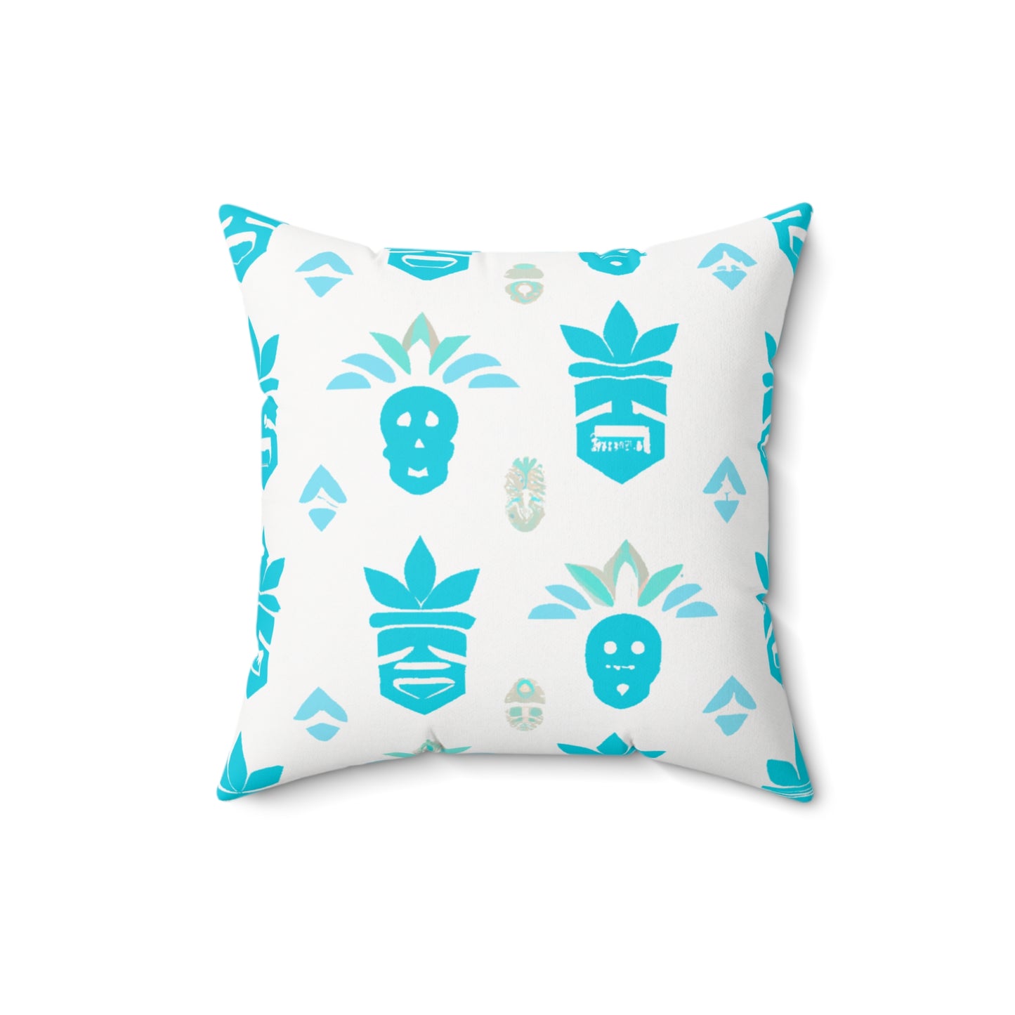 Blue Tiki Custom Hawaiian Keiki Print Faux Suede Square Pillow, Decorative Square Throw Pillow,