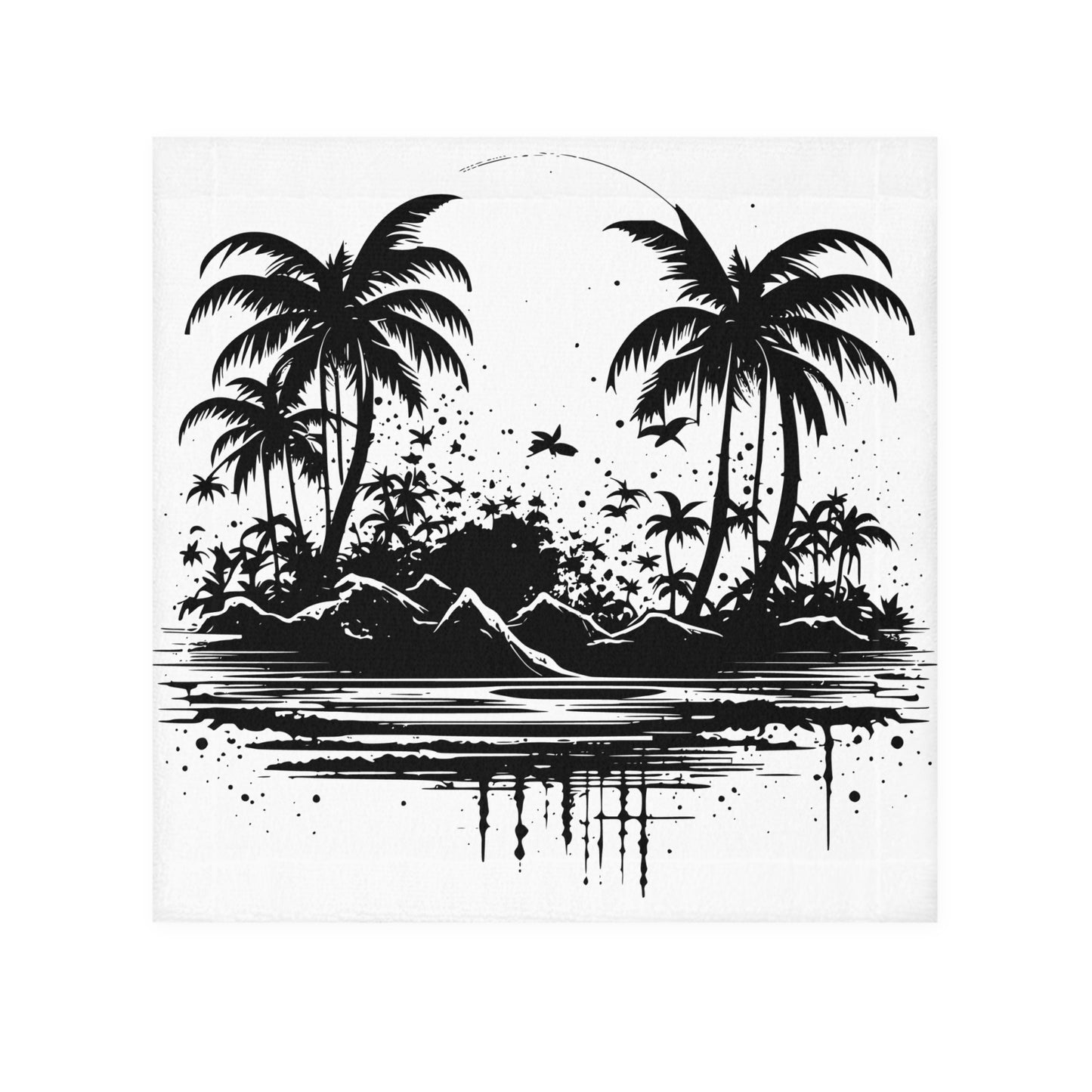 Painted Tropics Custom Hawaiian Print Face Towel, Bath Towel, Bathroom Sets, Matching Bathroom Sets