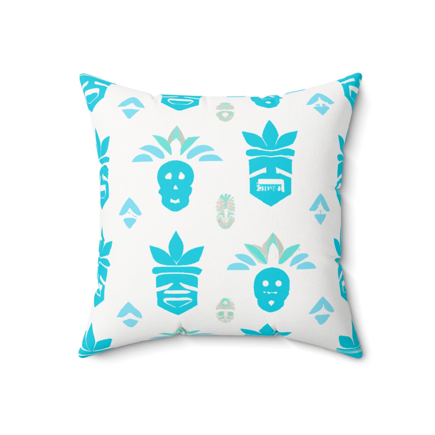 Blue Tiki Custom Hawaiian Keiki Print Faux Suede Square Pillow, Decorative Square Throw Pillow,