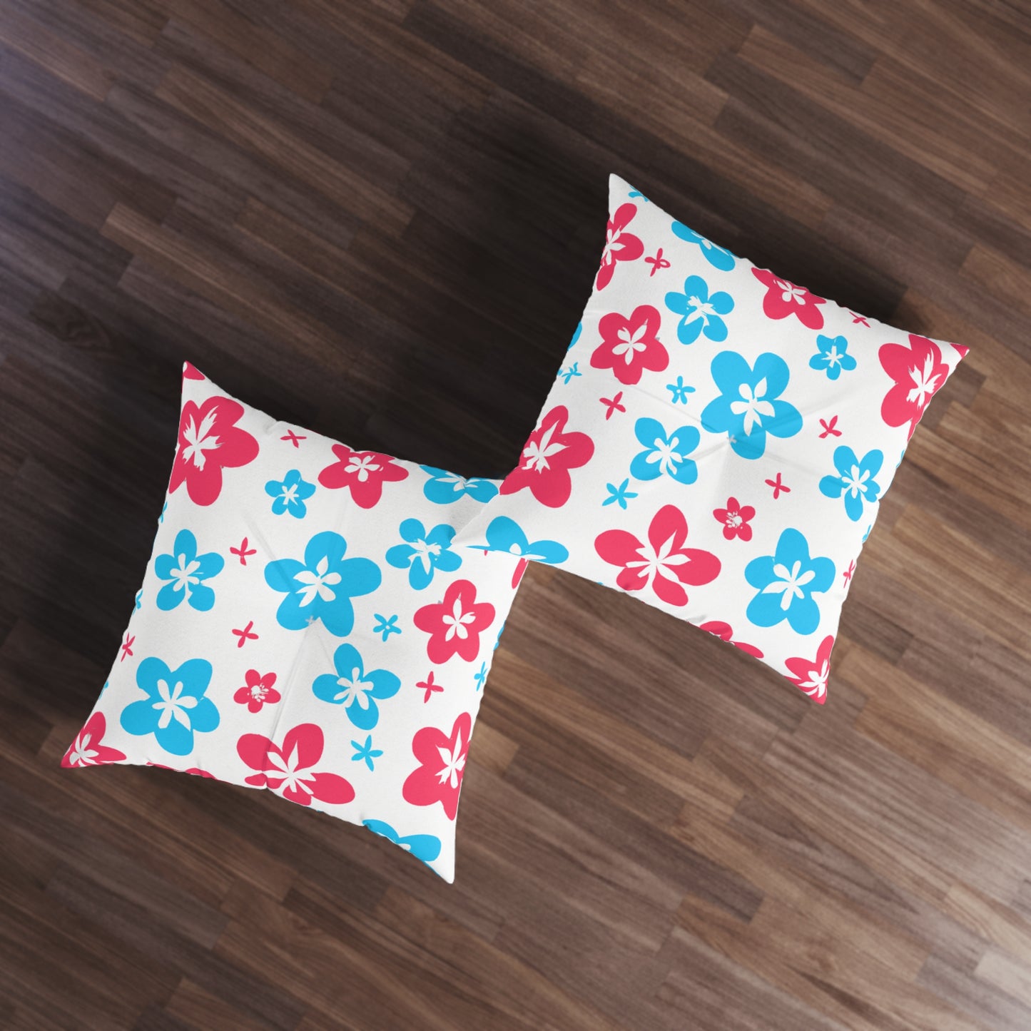 Kapa'a Custom Hawaiian Keiki Print Square Tufted Floor Pillow, Island Decor, Hawaiian Decor, Nursery Decor, Kids Room Decor, Bedroom Decor