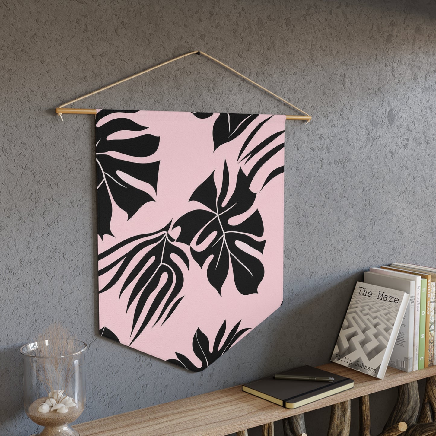 Pink Monstera Pennant