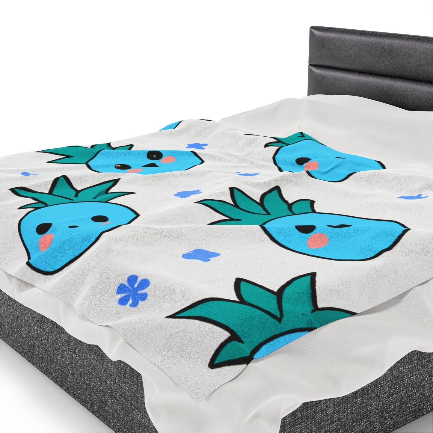 Pina Azul Custom Hawaiian Keiki Print Velveteen Plush Blanket, Bedspread, Hawaiian Home Decor, Living Room Decor, Bedroom Decor