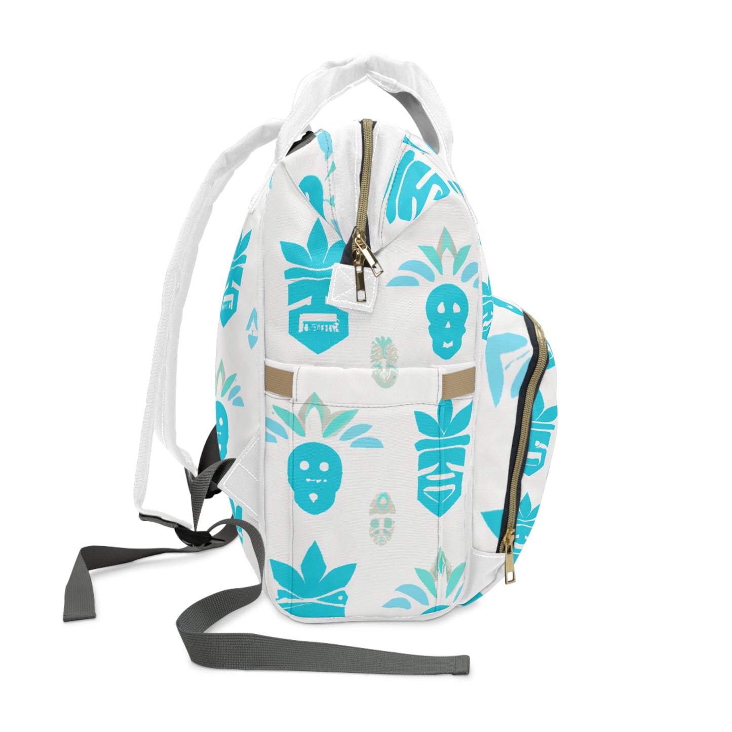 Blue Tiki Custom Hawaiian Keiki Print Multifunctional Diaper Backpack, Diaper Bags, Backpacks, Beach Bags, Beach Essentials