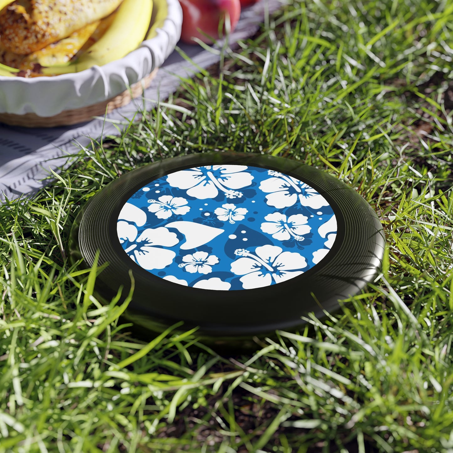 White Hibiscus, Custom Hawaiian Design, Wham-O Frisbee