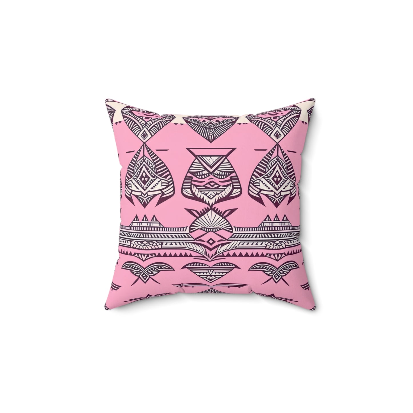 Emma Custom Polynesian Style Prints Faux Suede Square Pillow, Custom Hawaiian Keiki Print Faux Suede Square Pillow, Decorative Square Throw Pillow,