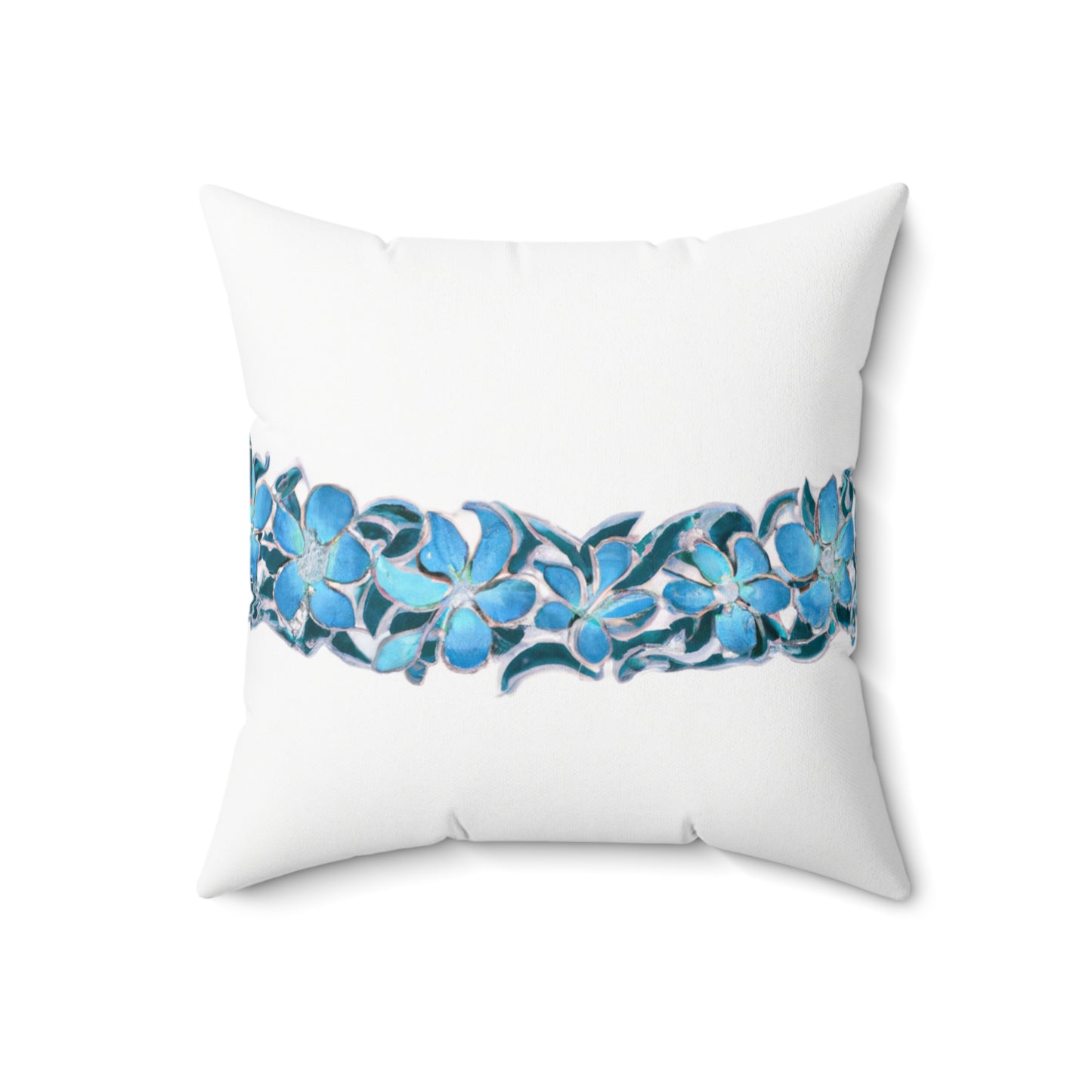 Blue Hawaii Custom Hawaiian Keiki Print Faux Suede Square Pillow, Decorative Square Throw Pillow,