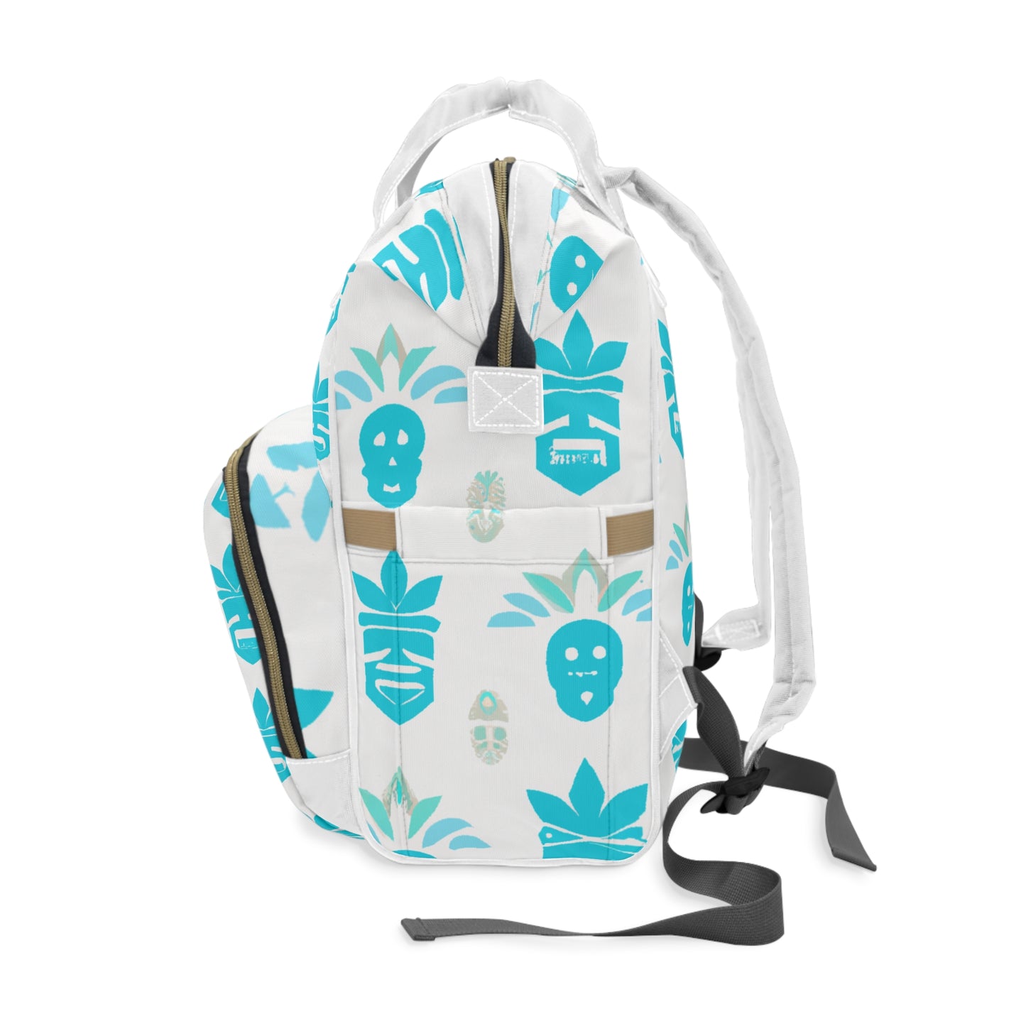 Blue Tiki Custom Hawaiian Keiki Print Multifunctional Diaper Backpack, Diaper Bags, Backpacks, Beach Bags, Beach Essentials