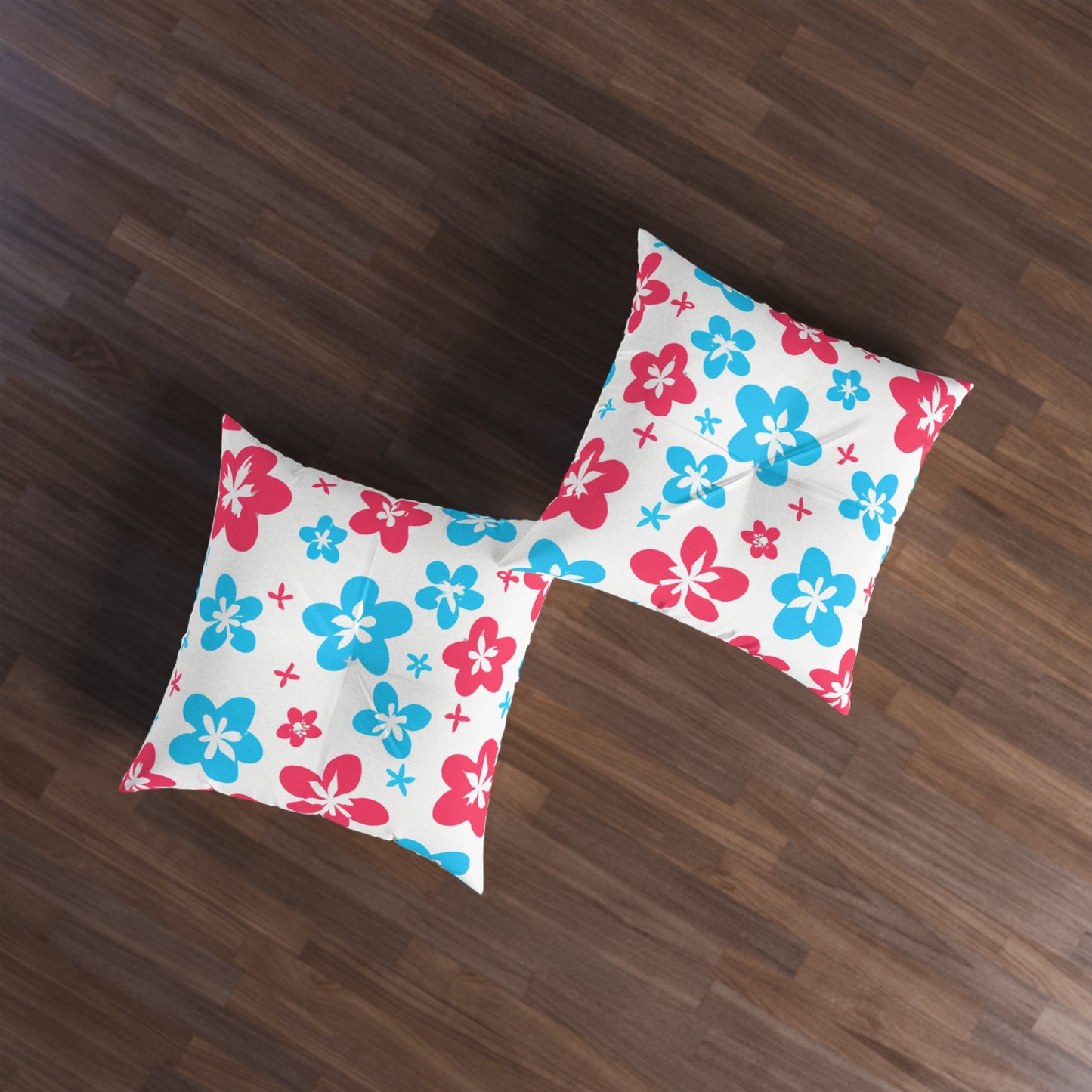 Kapa'a Custom Hawaiian Keiki Print Square Tufted Floor Pillow, Island Decor, Hawaiian Decor, Nursery Decor, Kids Room Decor, Bedroom Decor