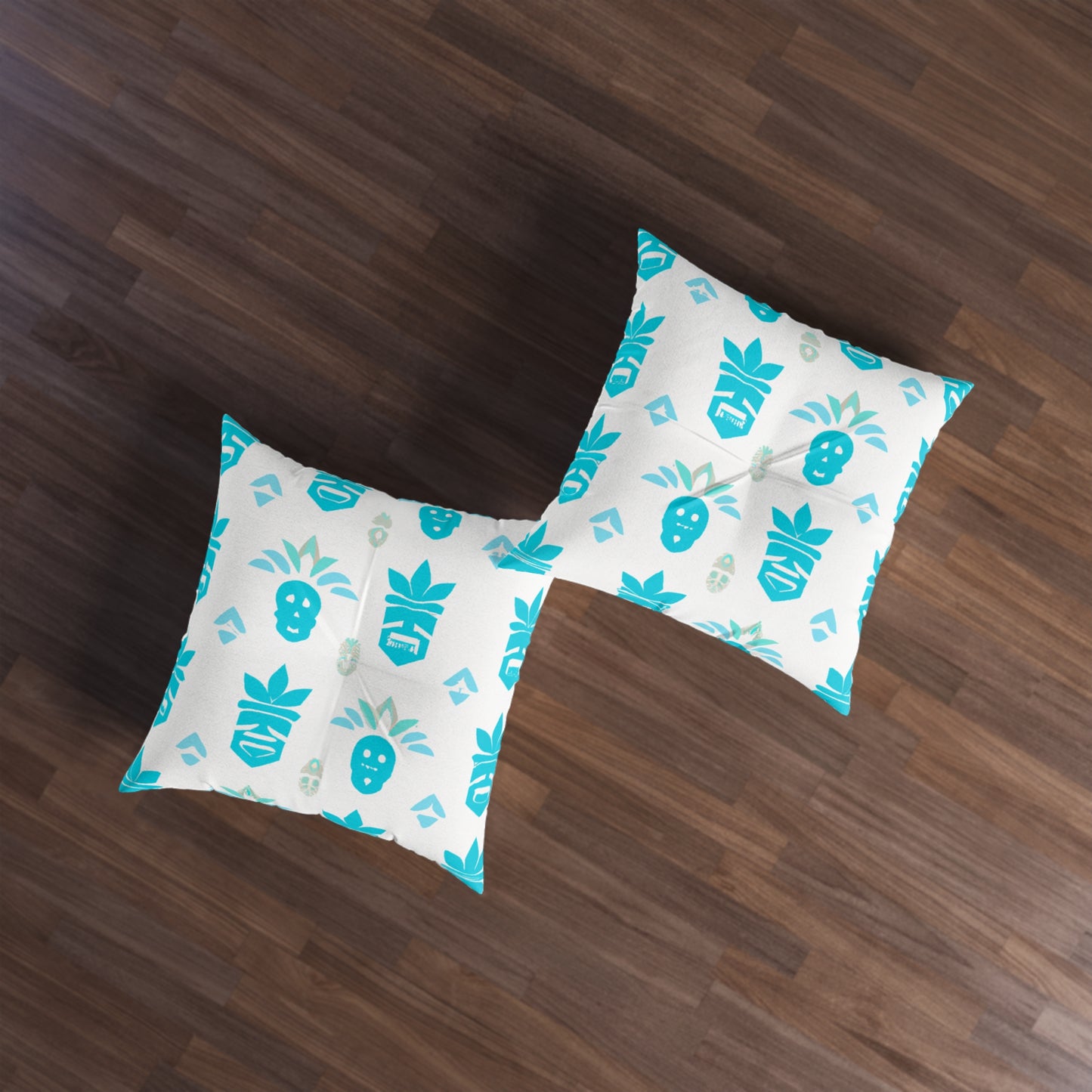 Blue Tiki Custom Hawaiian Keiki Print Square Tufted Floor Pillow, Island Decor, Hawaiian Decor, Nursery Decor, Kids Room Decor, Bedroom Decor