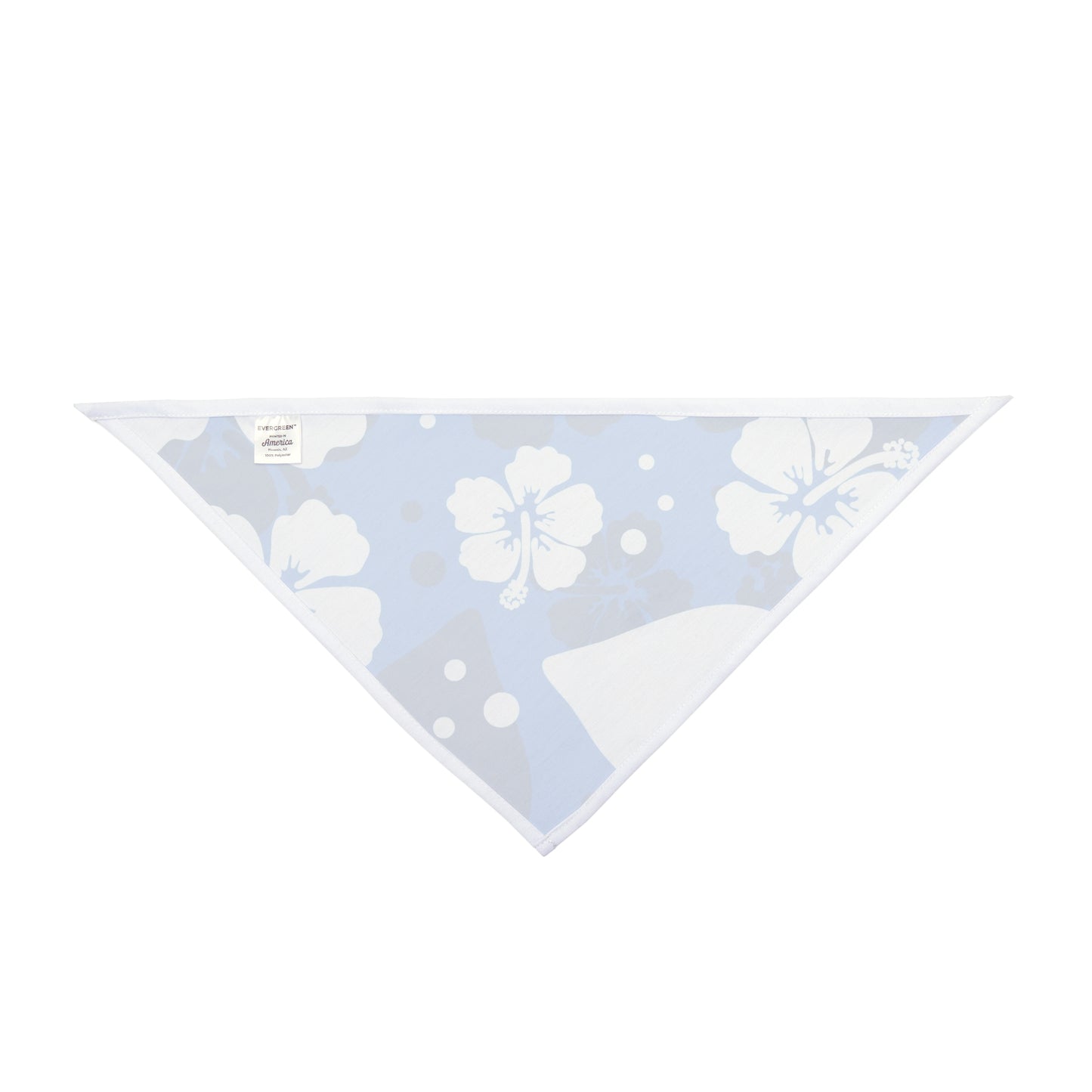 White Hibiscus, Custom Hawaiian Design, Pet Bandana