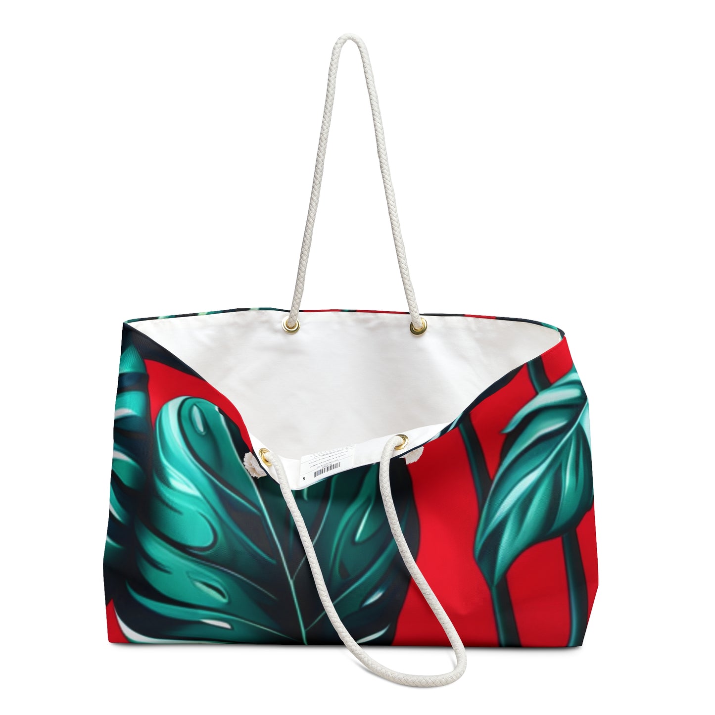 Red Monstera Weekender Bag