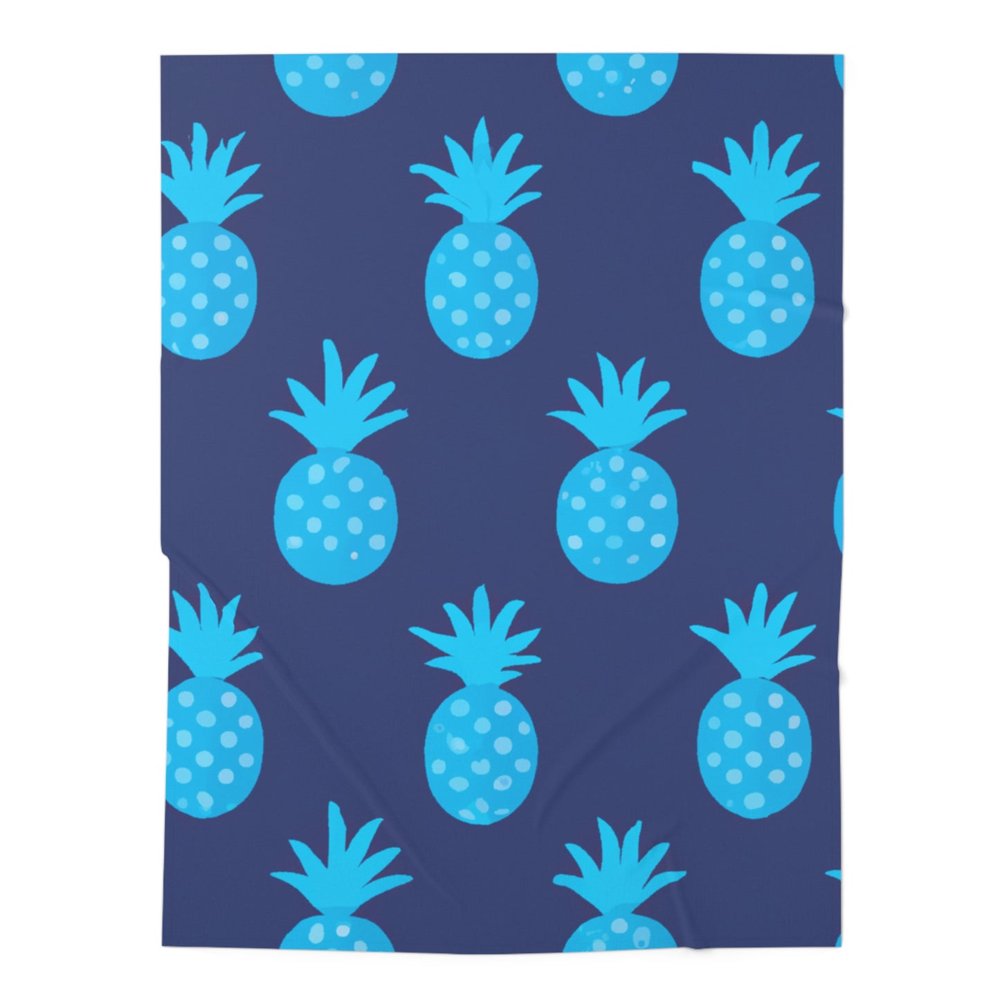 Blue Pineapple Custom Hawaiian Keiki Print Baby Swaddle Blanket, Newborn Swaddle Blanket, Swaddle Blanket.