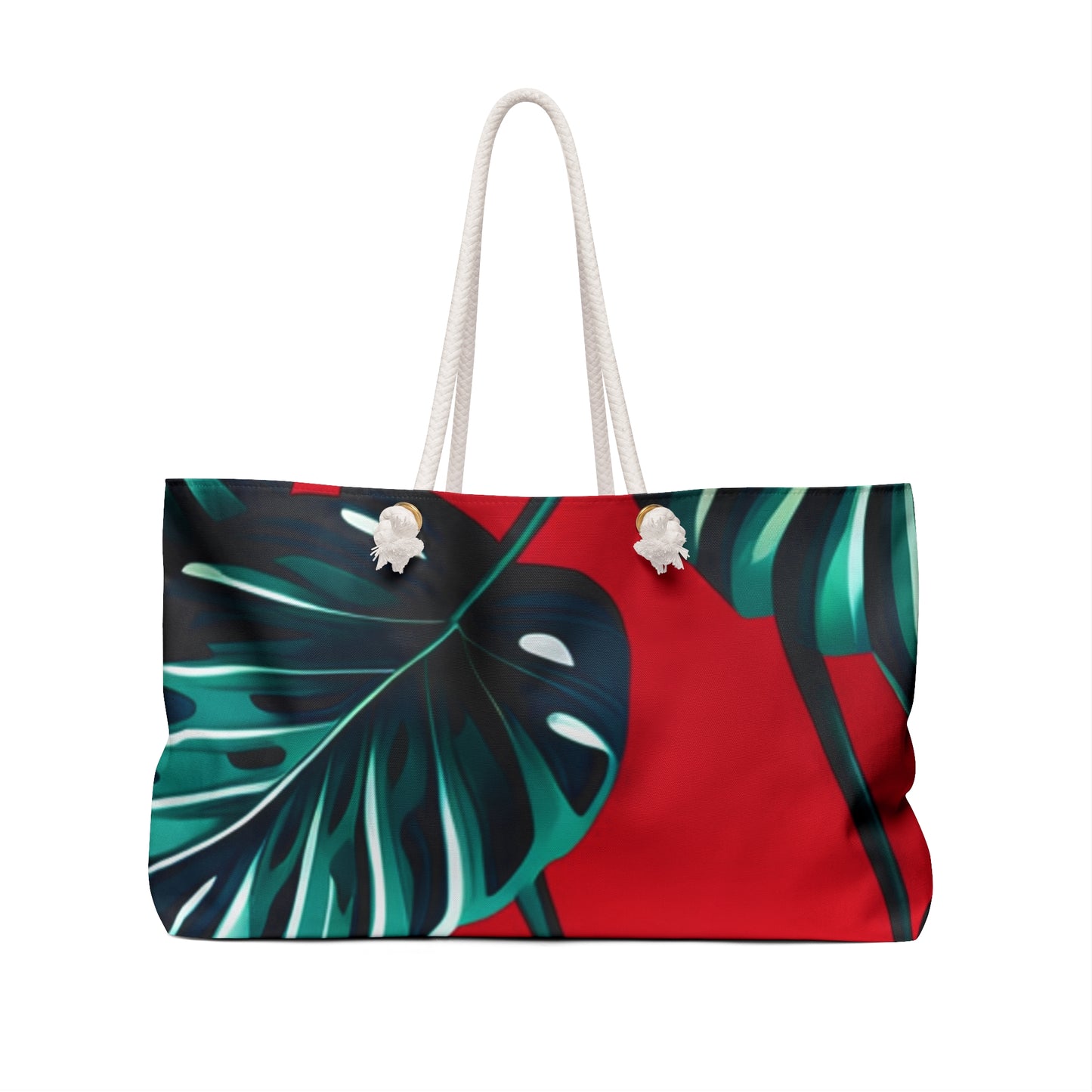 Red Monstera Weekender Bag