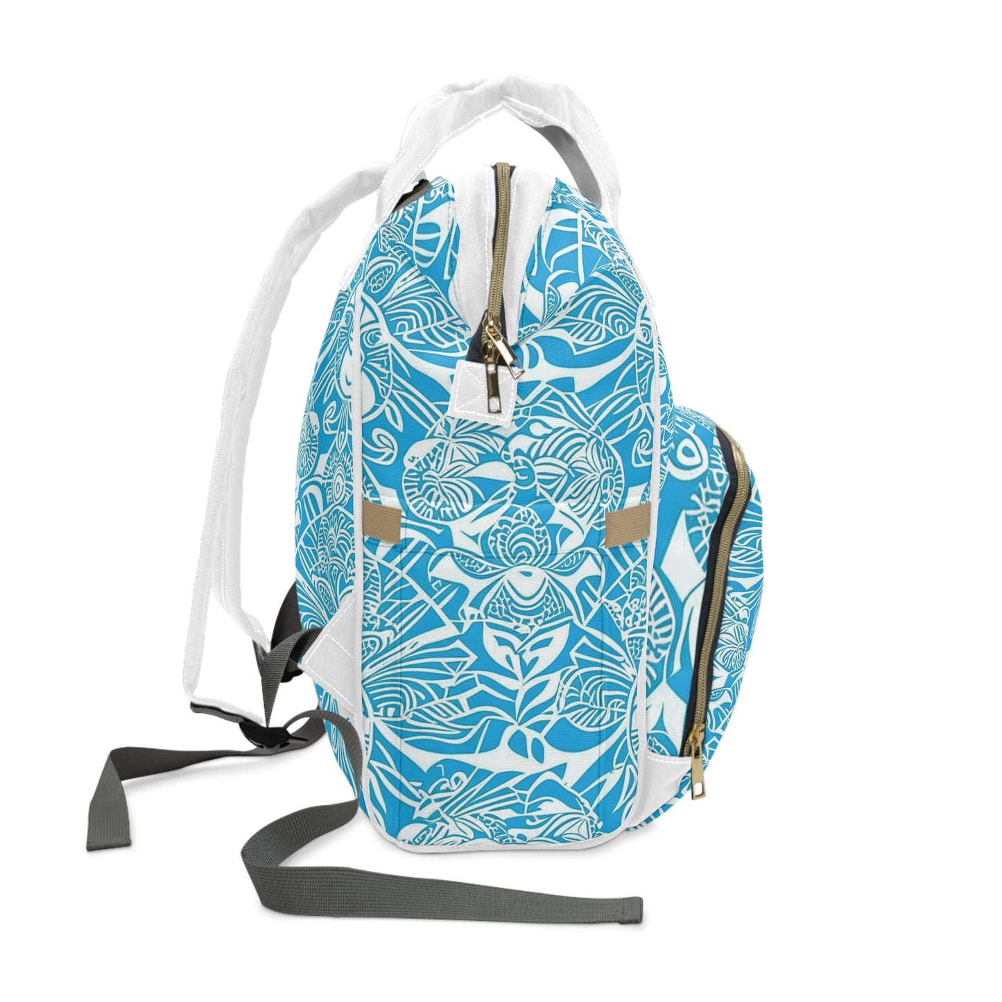 Enara Custom Polynesian Style Prints Multifunctional Diaper Backpack, Custom Hawaiian Keiki Print Multifunctional Diaper Backpack, Diaper Bags, Backpacks, Beach Bags, Beach Essentials