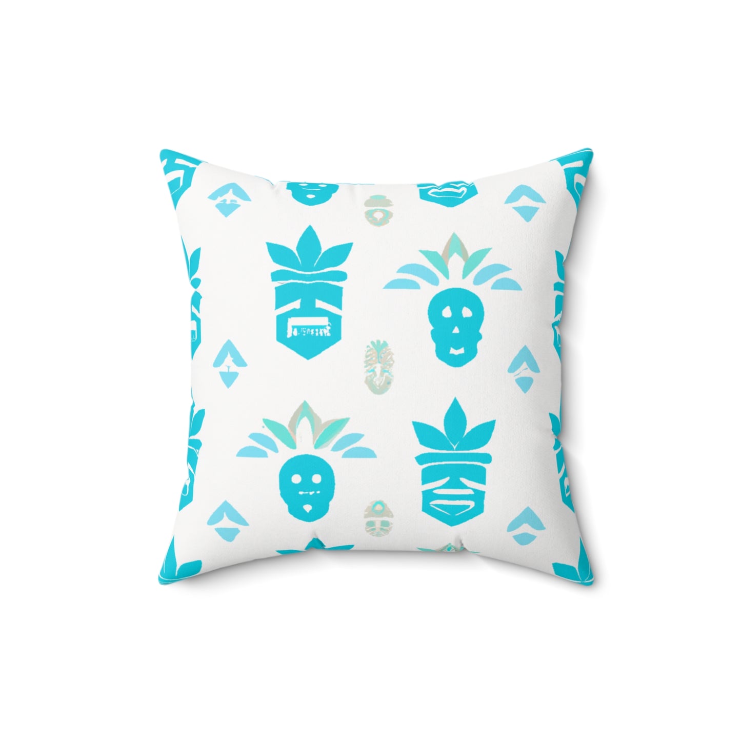 Blue Tiki Custom Hawaiian Keiki Print Faux Suede Square Pillow, Decorative Square Throw Pillow,