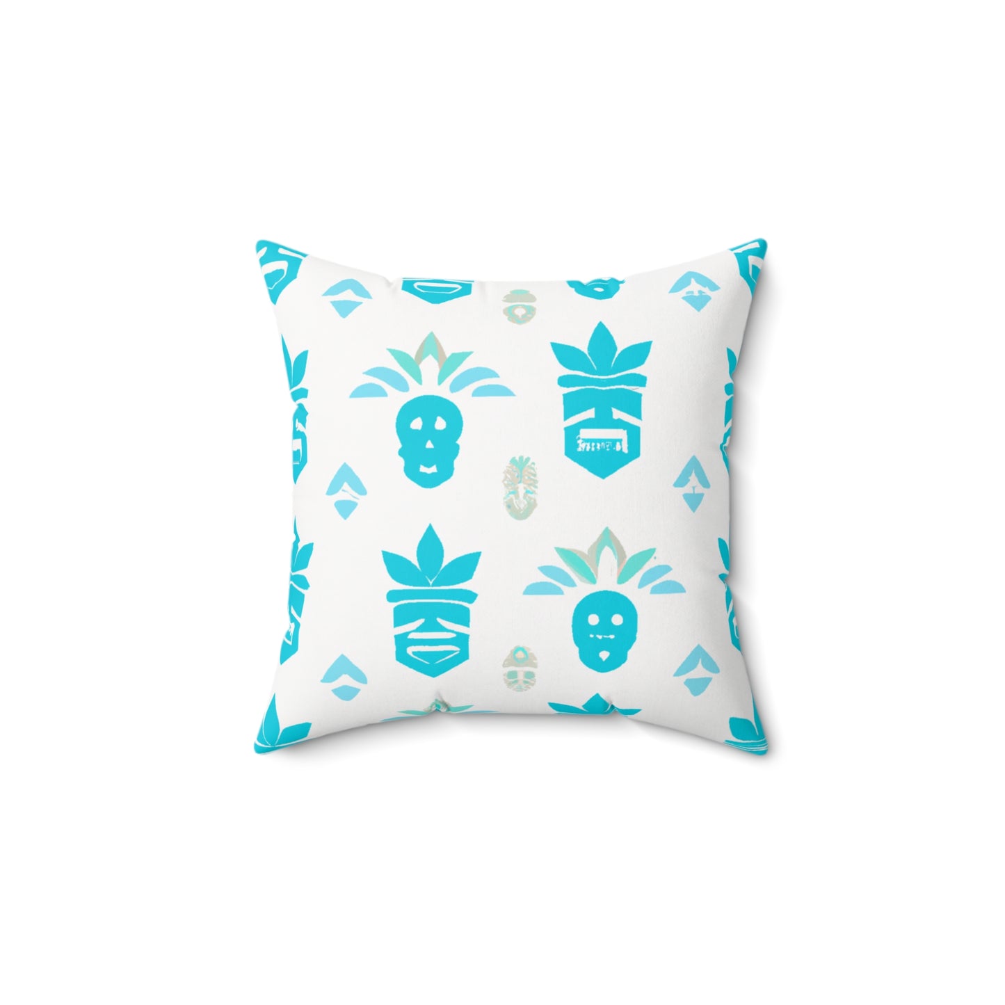 Blue Tiki Custom Hawaiian Keiki Print Faux Suede Square Pillow, Decorative Square Throw Pillow,